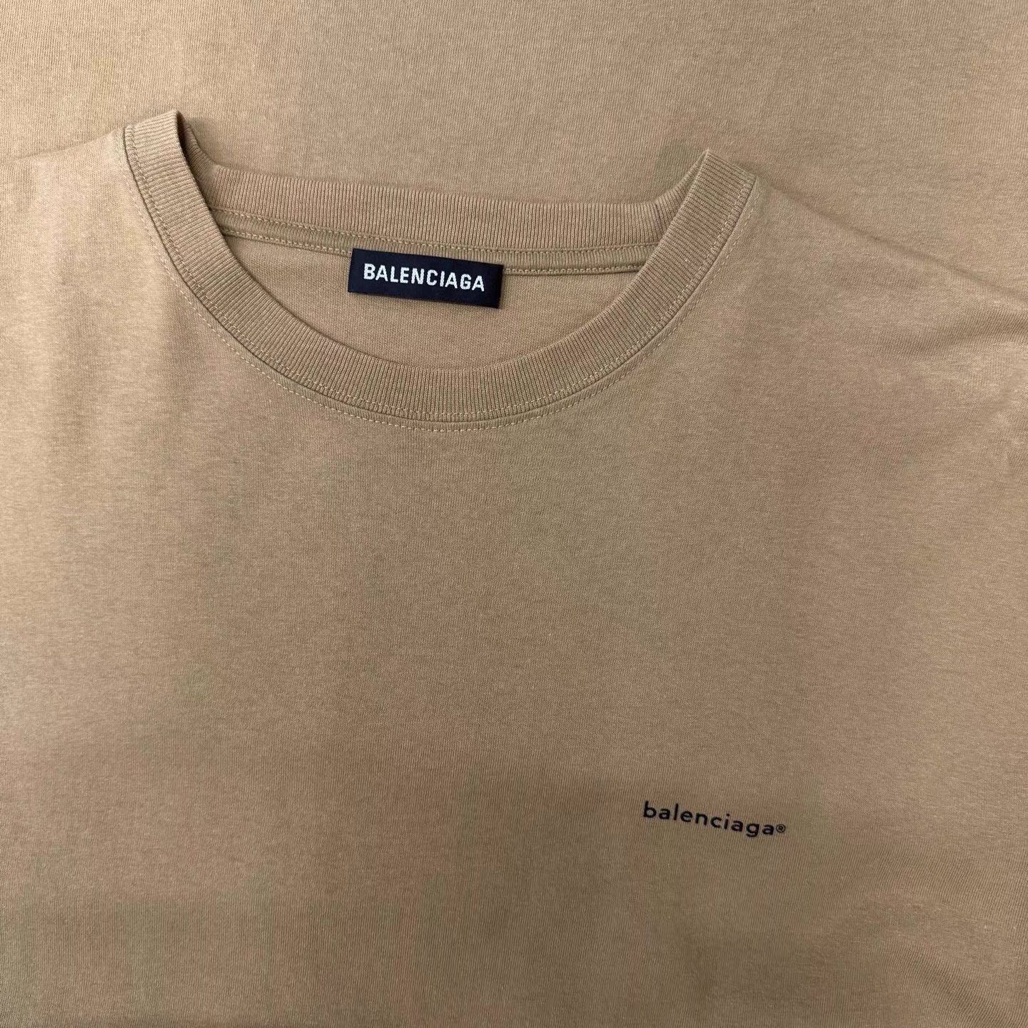 Balenciaga Brown Short-Sleeve Crewneck T-Shirt Size US M / EU 48-50 / 2 - 2 Thumbnail