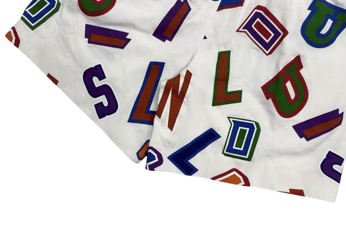Louis Vuitton White Colorful Letter Print Shorts Size 38 Size US 27 - 4 Thumbnail