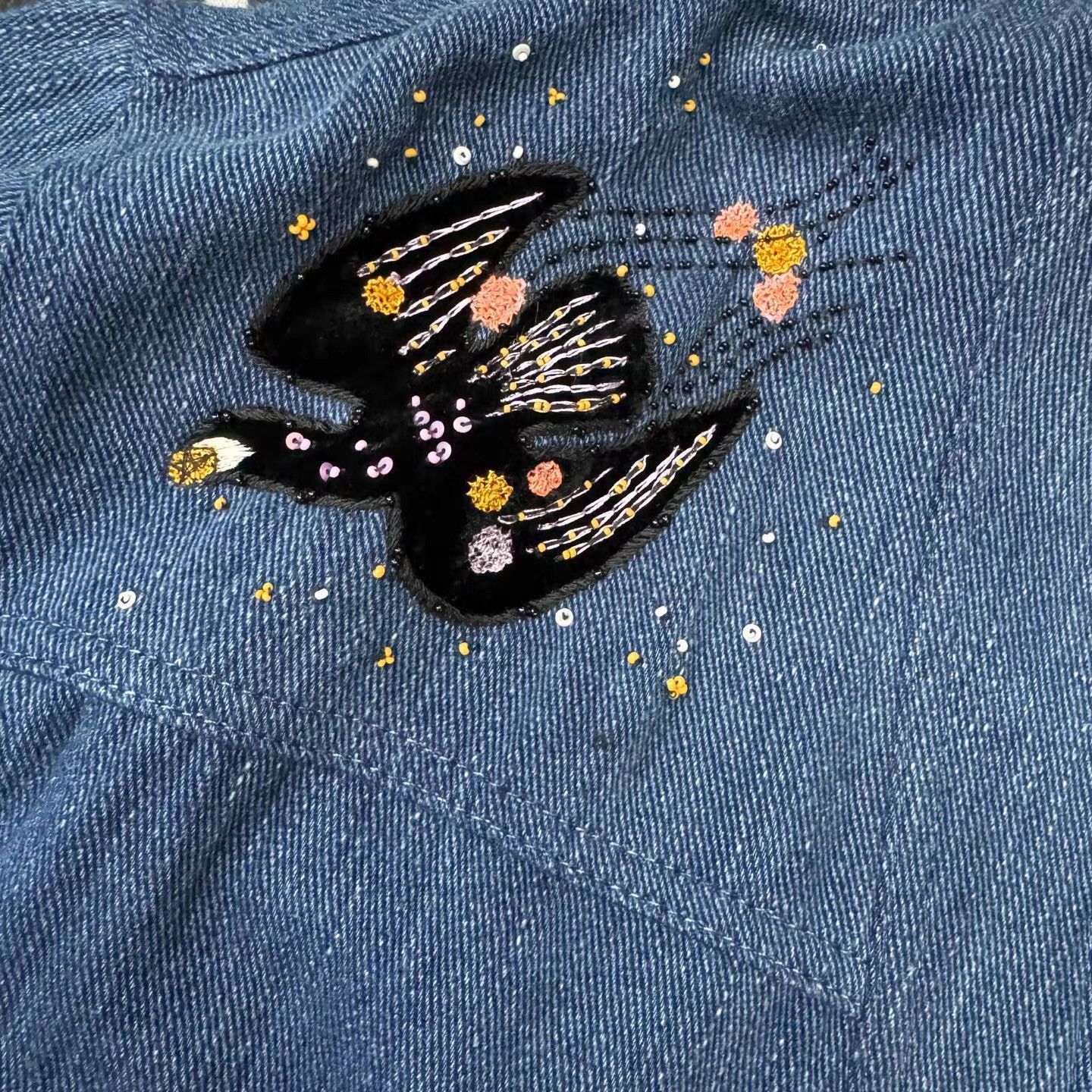 Valentino Blue Embroidered Short Sleeve Wrap Top Size US XL / EU 56 / 4 - 4 Thumbnail