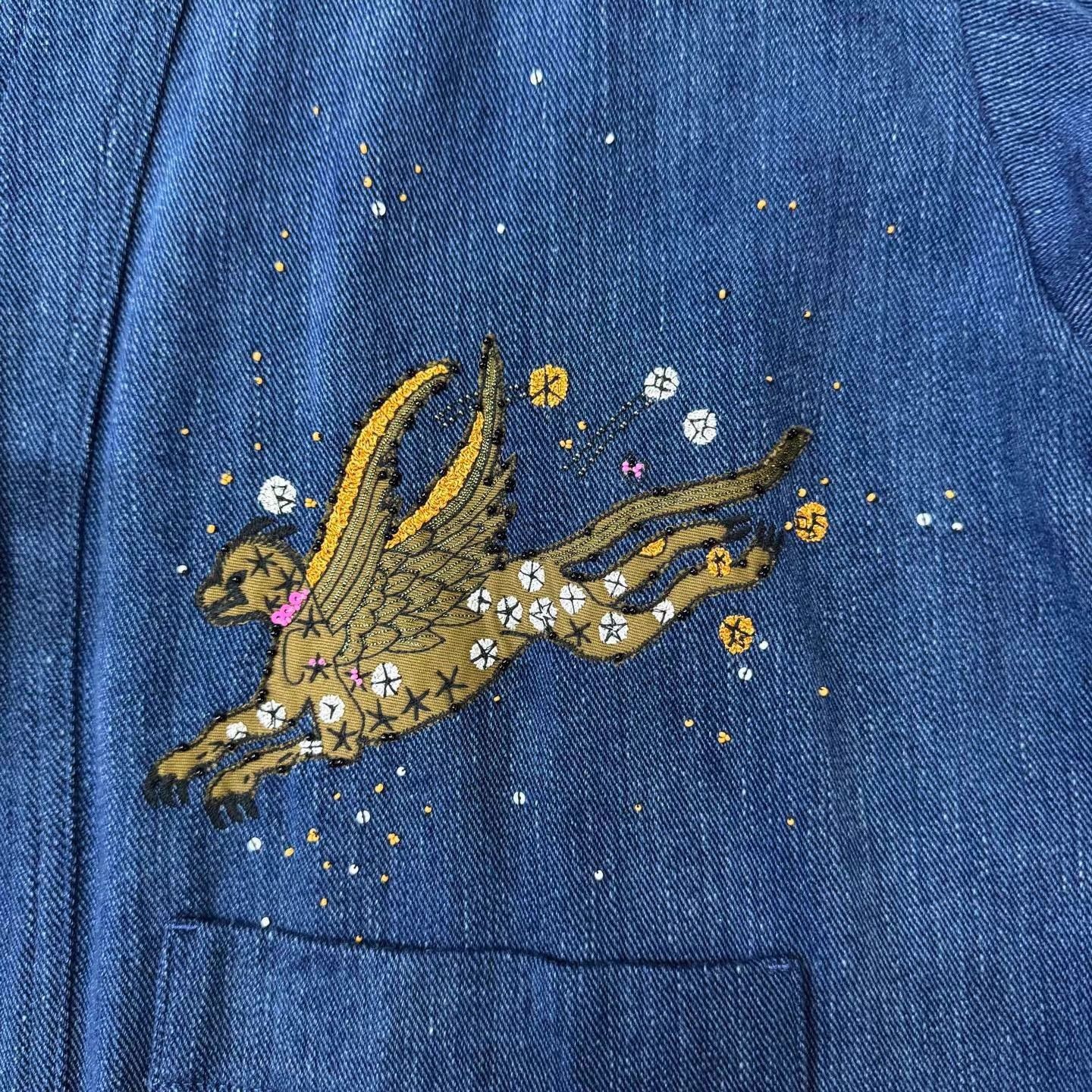 Valentino Blue Embroidered Short Sleeve Wrap Top Size US XL / EU 56 / 4 - 3 Thumbnail