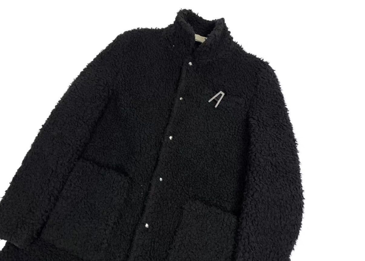 1017 ALYX 9SM Black Longline Textured Fleece Coat Size US M / EU 48-50 / 2 - 3 Thumbnail