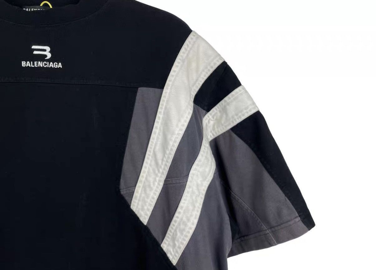 Balenciaga Black Color Block Short Sleeve Shirt Size US M / EU 48-50 / 2 - 4 Thumbnail
