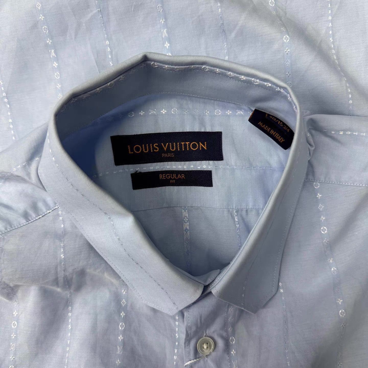Louis Vuitton Blue Long Sleeve Striped Button Up Shirt Size US L / EU 52-54 / 3 - 4 Thumbnail