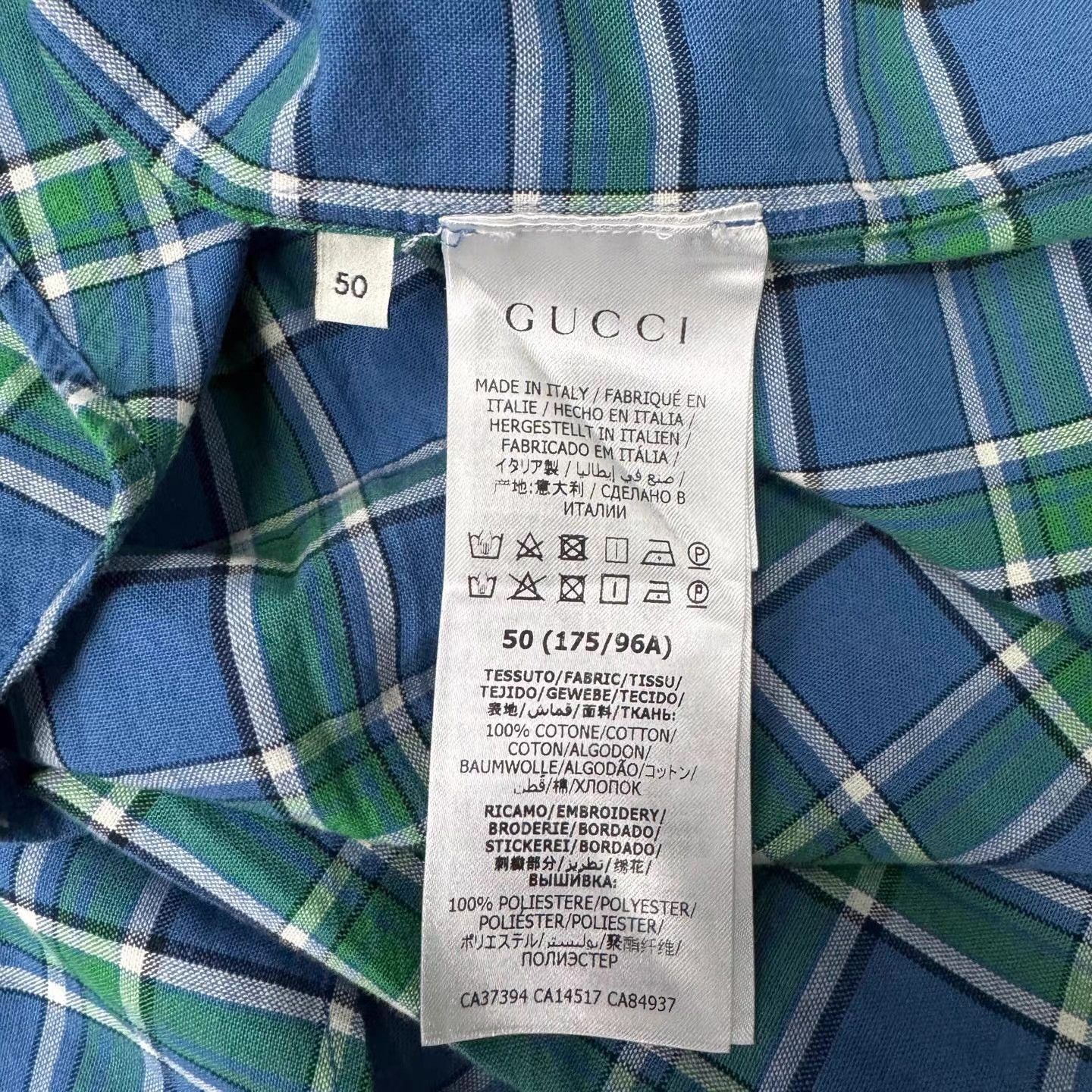 Gucci Multi Plaid Short Sleeve Button-Up Shirt Size US XL / EU 56 / 4 - 5 Thumbnail