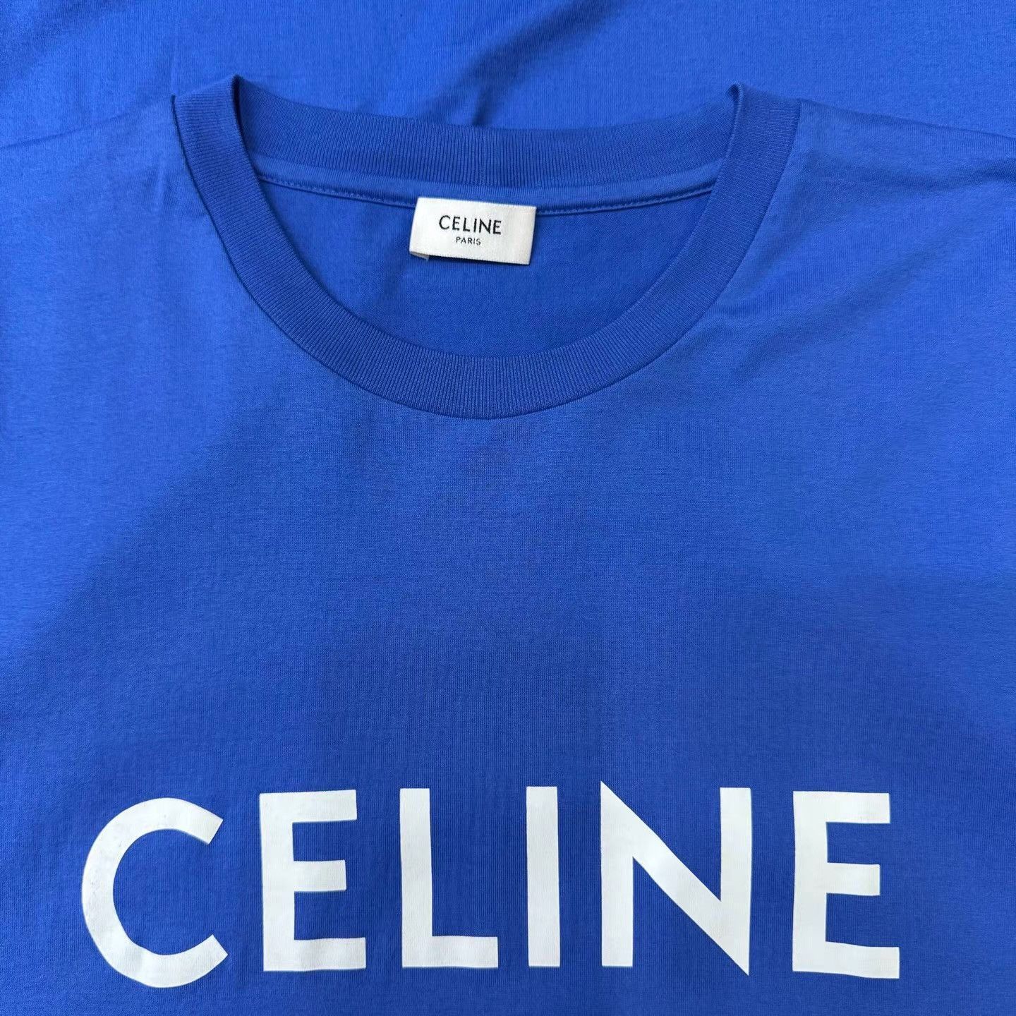 Celine Blue Short Sleeve T-Shirt Size L Size US L / EU 52-54 / 3 - 4 Thumbnail