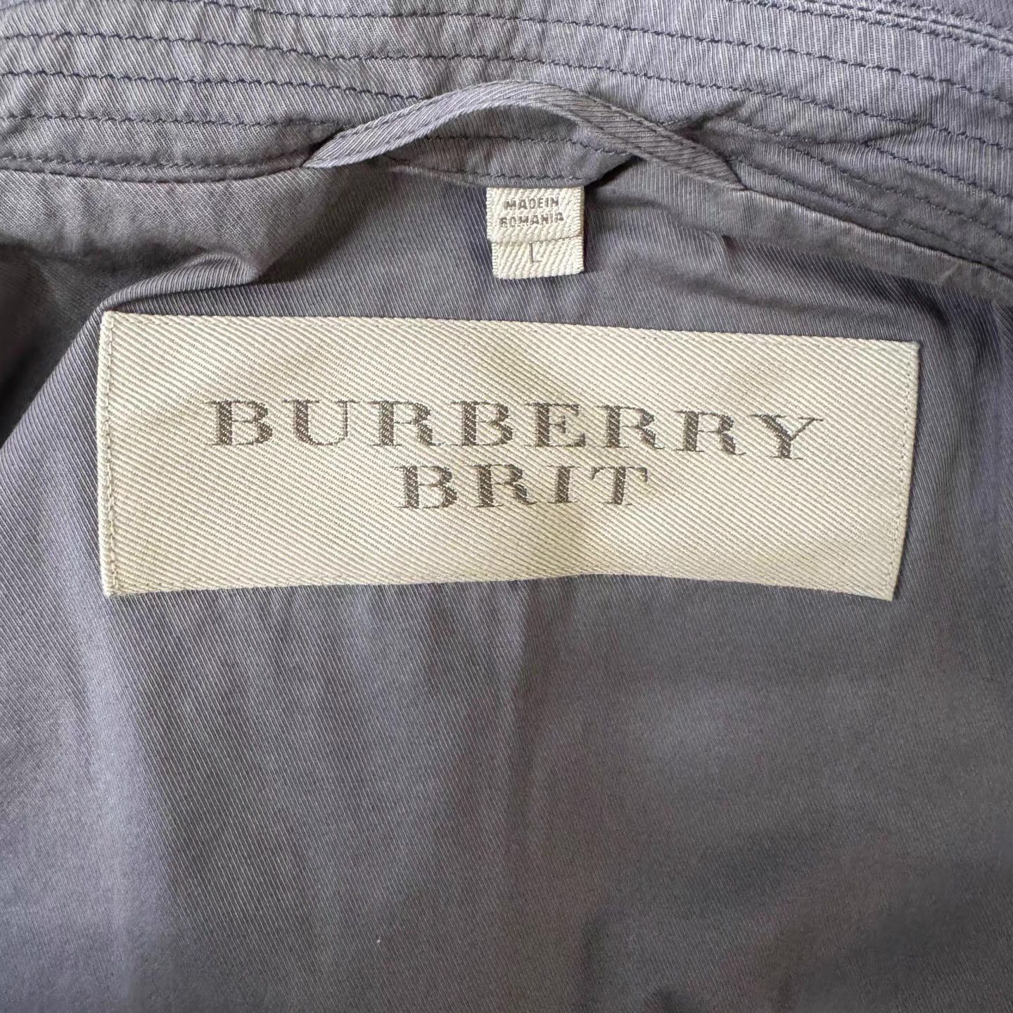 Burberry Gray Double-Breasted Light Jacket Size L Size US L / EU 52-54 / 3 - 4 Thumbnail