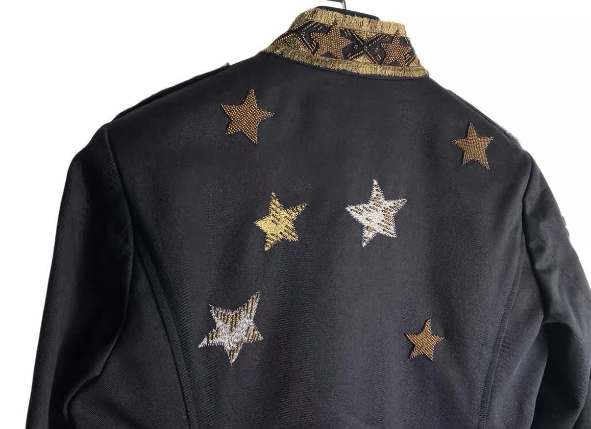 Valentino Black Embroidered Star Light Jacket Size US M / EU 48-50 / 2 - 5 Thumbnail
