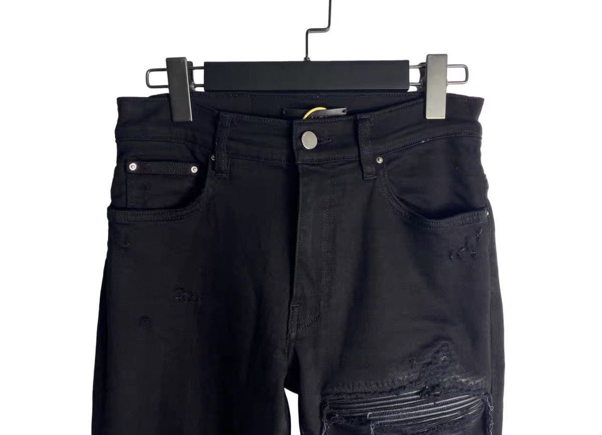 Amiri Black Ripped Denim Jeans Size US 31 - 3 Thumbnail