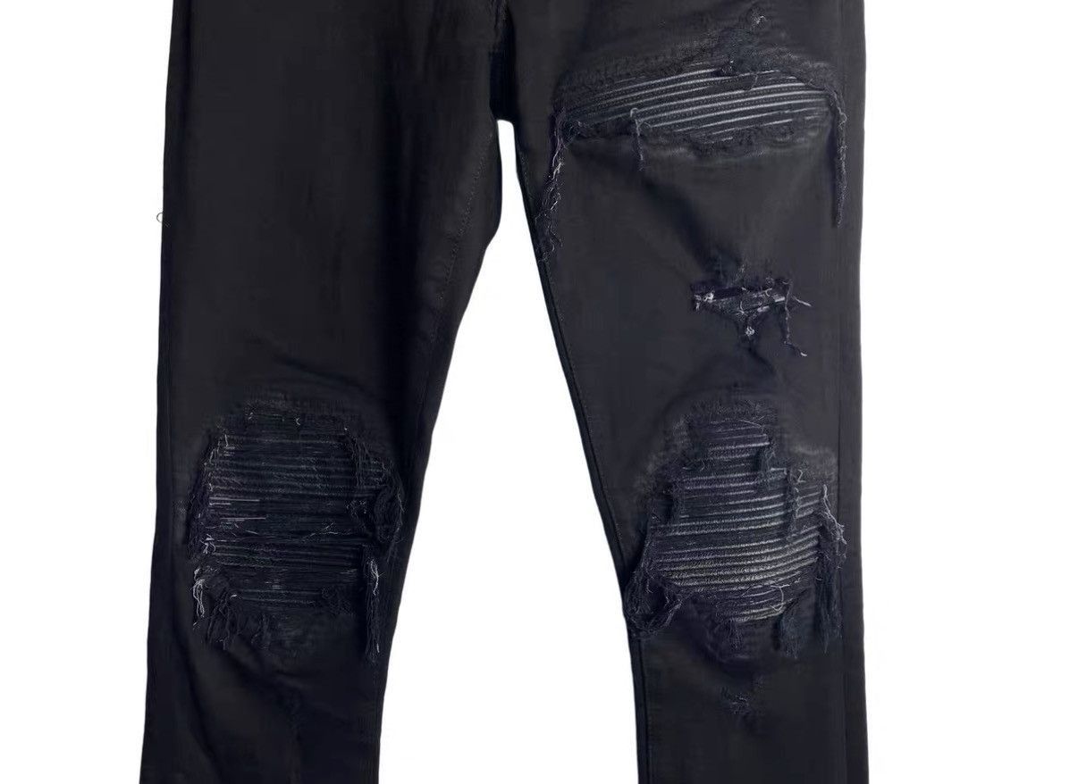Amiri Black Ripped Denim Jeans Size US 31 - 5 Thumbnail