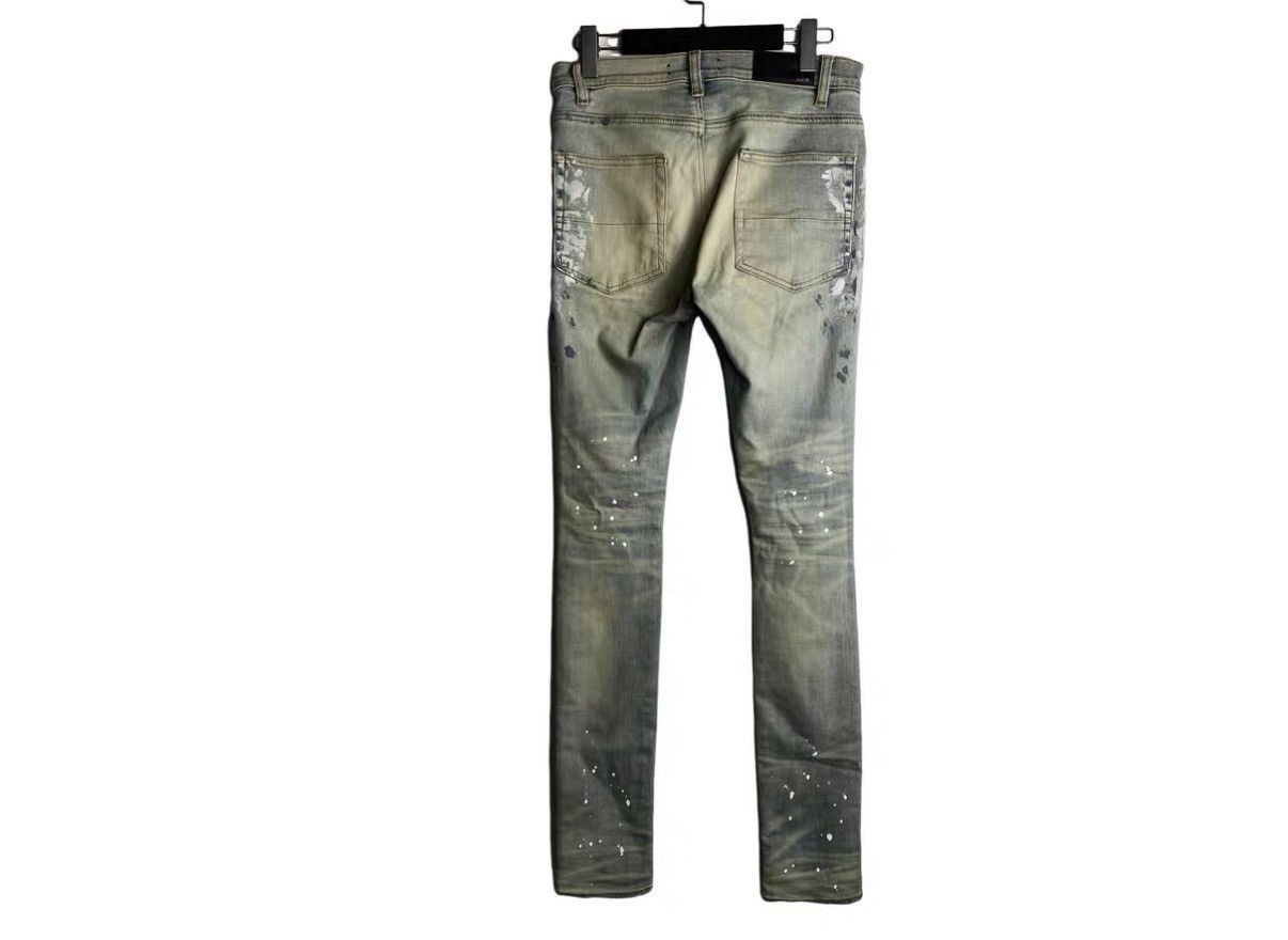 Amiri Blue Distressed Paint Splatter Denim Jeans Size 30 Size US 30 / EU 46 - 2 Thumbnail