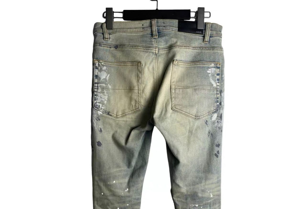 Amiri Blue Distressed Paint Splatter Denim Jeans Size 30 Size US 30 / EU 46 - 4 Thumbnail
