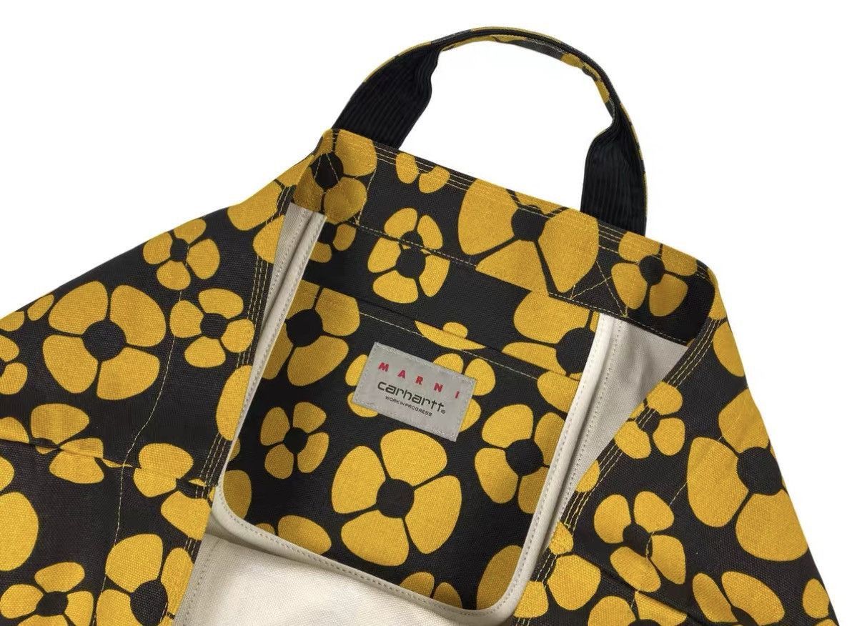 Marni Black Tote Bag with Yellow Floral Print Size ONE SIZE - 5 Thumbnail