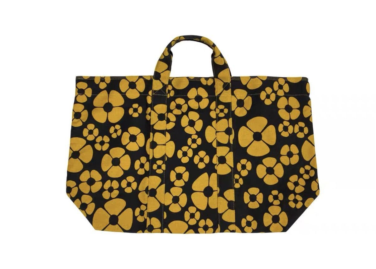 Marni Black Tote Bag with Yellow Floral Print Size ONE SIZE - 2 Thumbnail