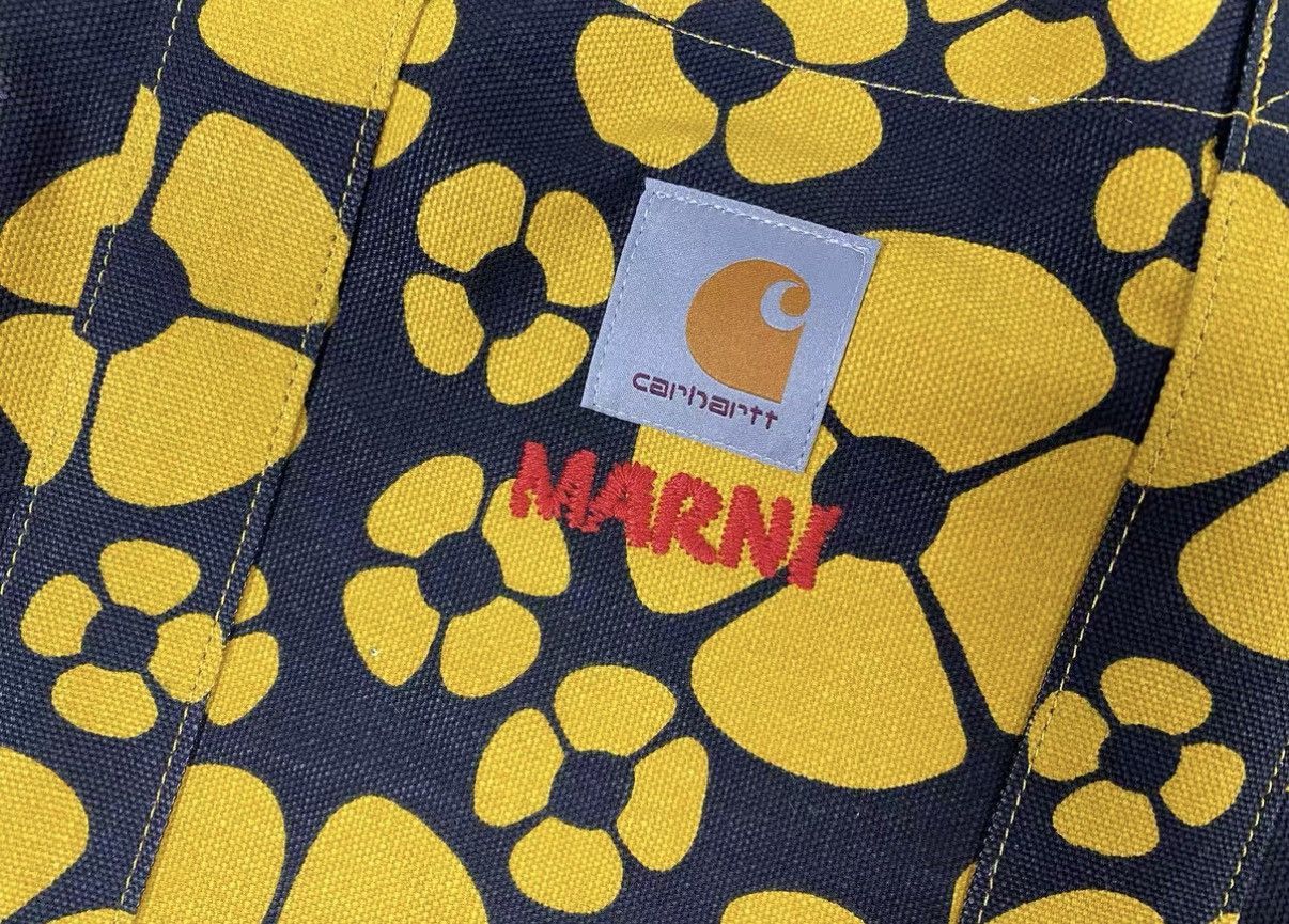 Marni Black Tote Bag with Yellow Floral Print Size ONE SIZE - 6 Thumbnail