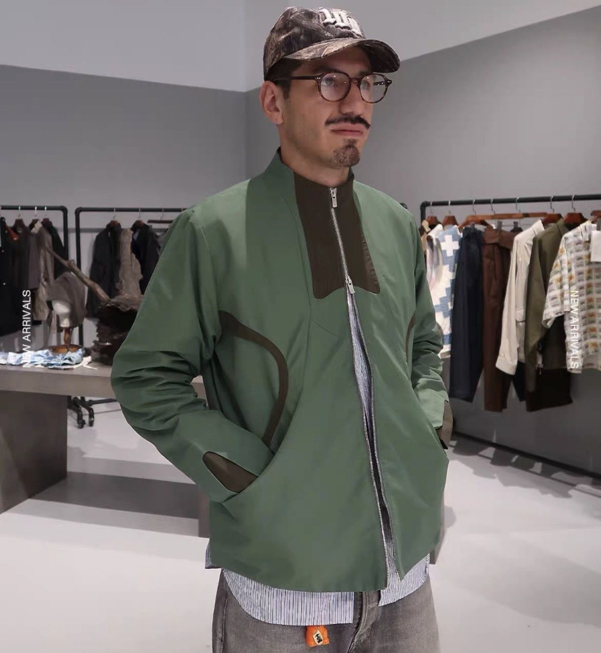 _J.L-A.L_ Green Lightweight Zip-Up Jacket Size US M / EU 48-50 / 2 - 6 Thumbnail