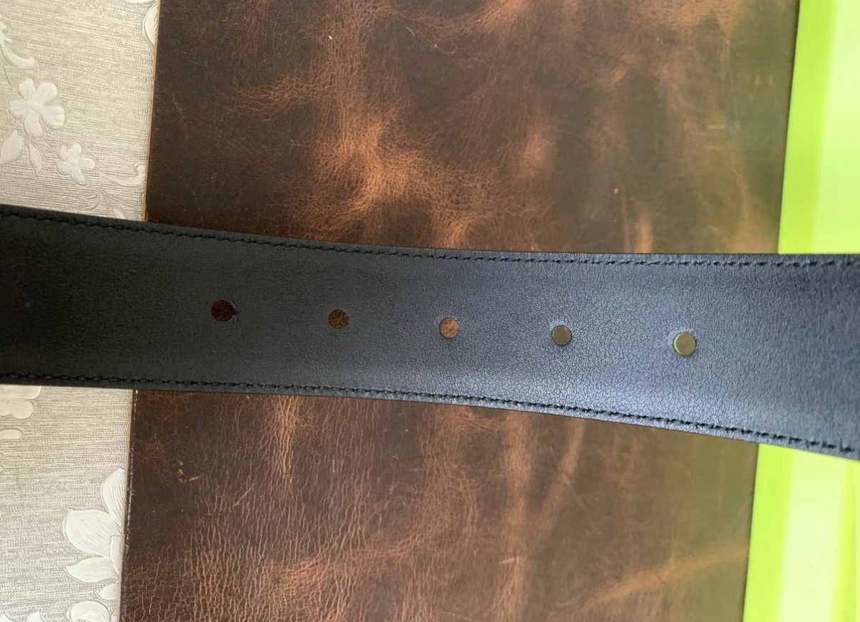 Gucci Black Leather Belt with Silver Buckle Size ONE SIZE - 7 Thumbnail