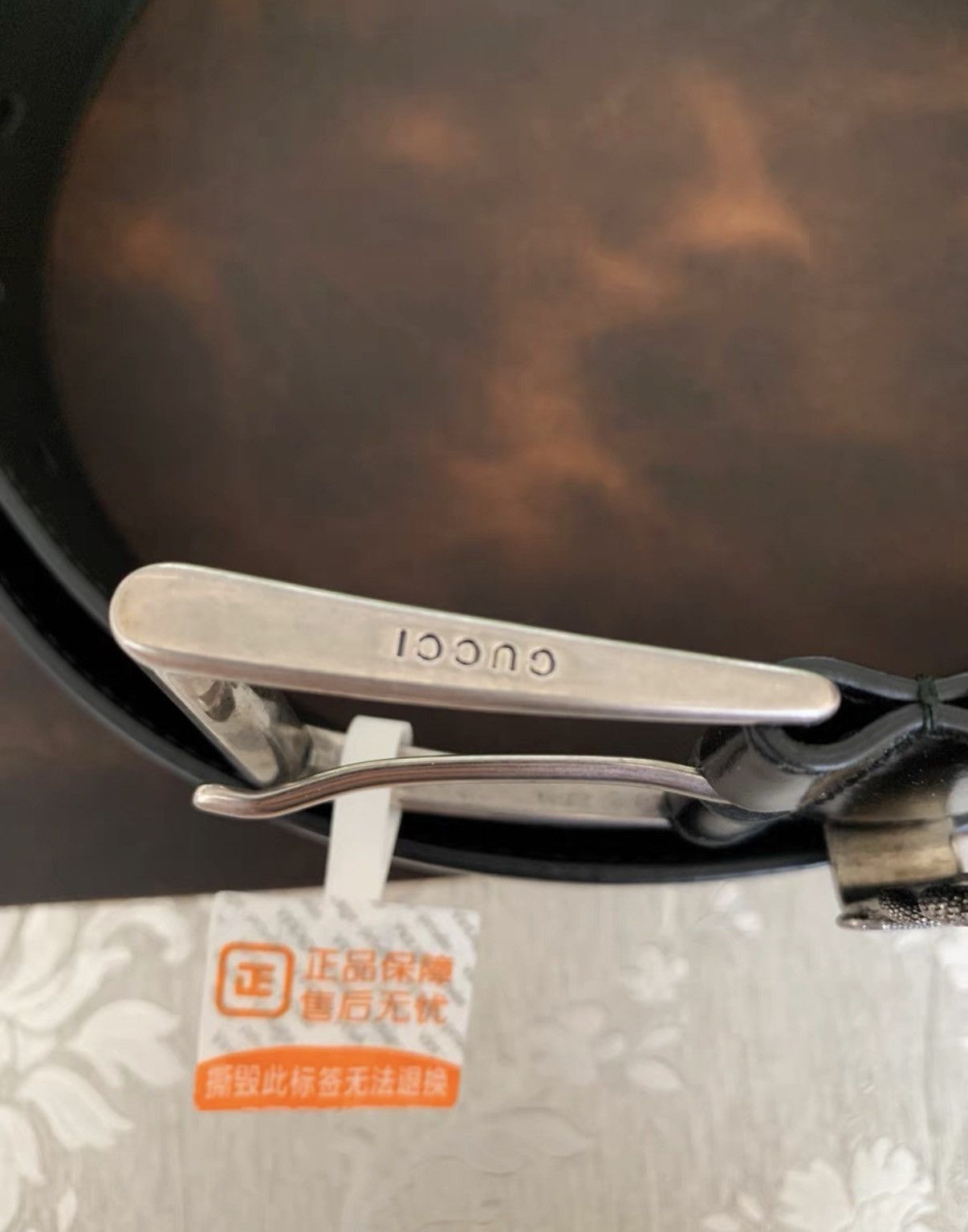 Gucci Black Leather Belt with Silver Buckle Size ONE SIZE - 2 Thumbnail