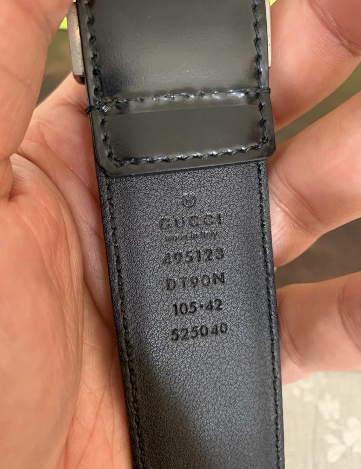 Gucci Black Leather Belt with Silver Buckle Size ONE SIZE - 4 Thumbnail