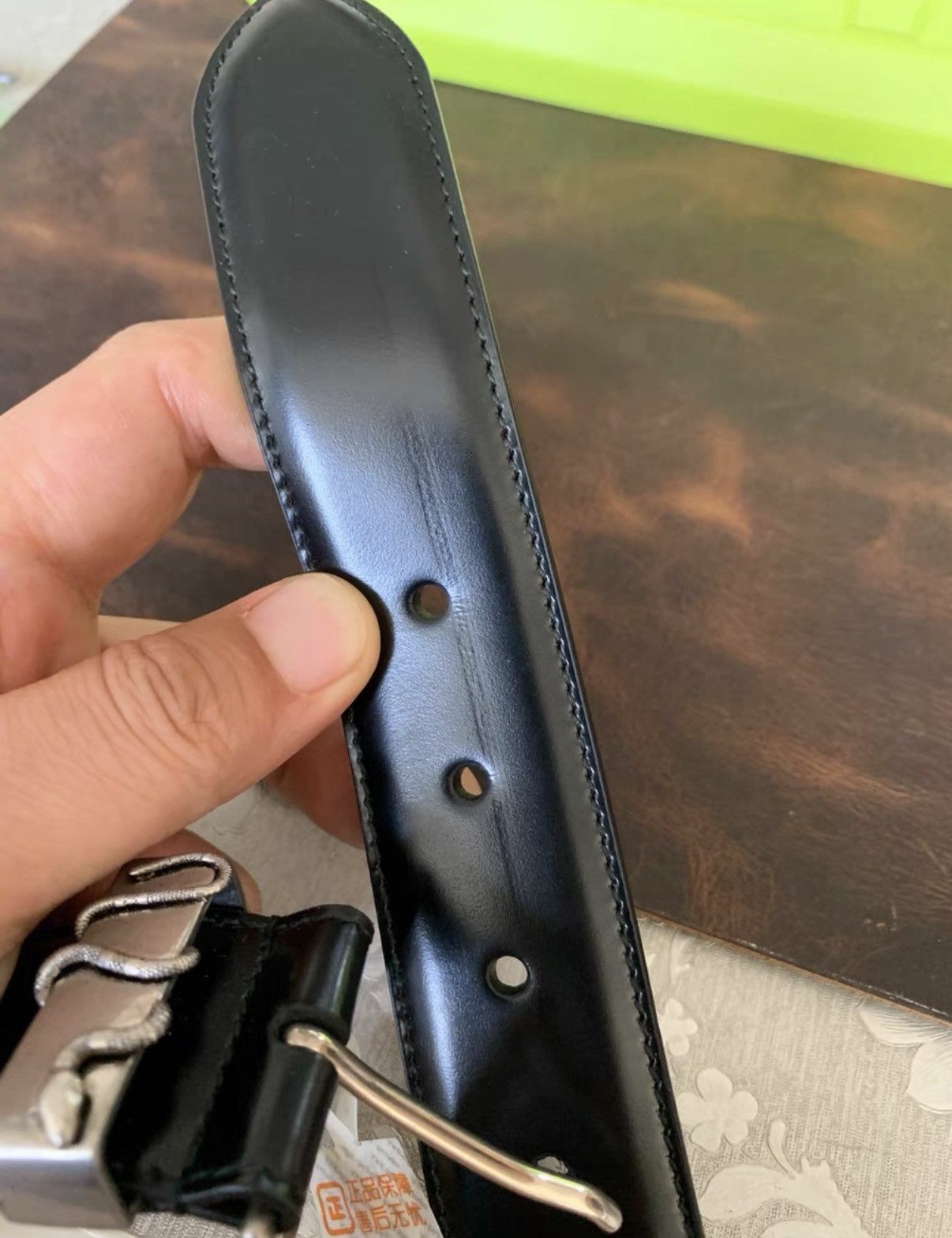 Gucci Black Leather Belt with Silver Buckle Size ONE SIZE - 6 Thumbnail
