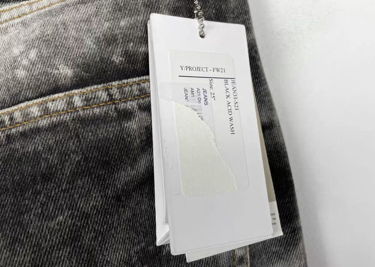 Y/Project Black Distressed Denim Pants Size US 26 / EU 42 - 6 Thumbnail