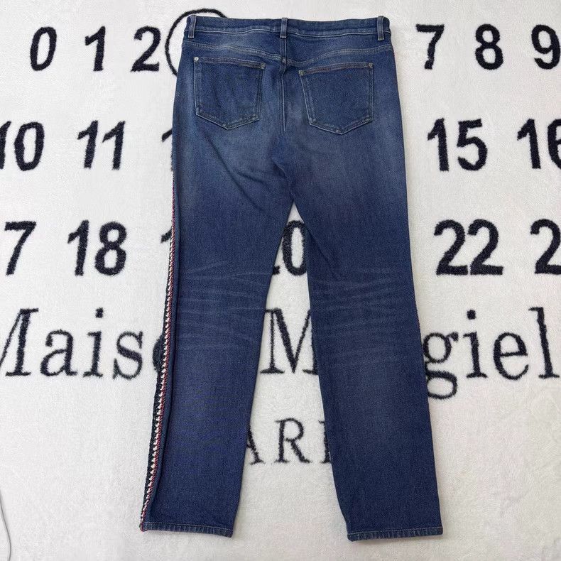 Chanel Blue Denim Pants with Side Stripes Size 42 Size US 27 - 4 Thumbnail
