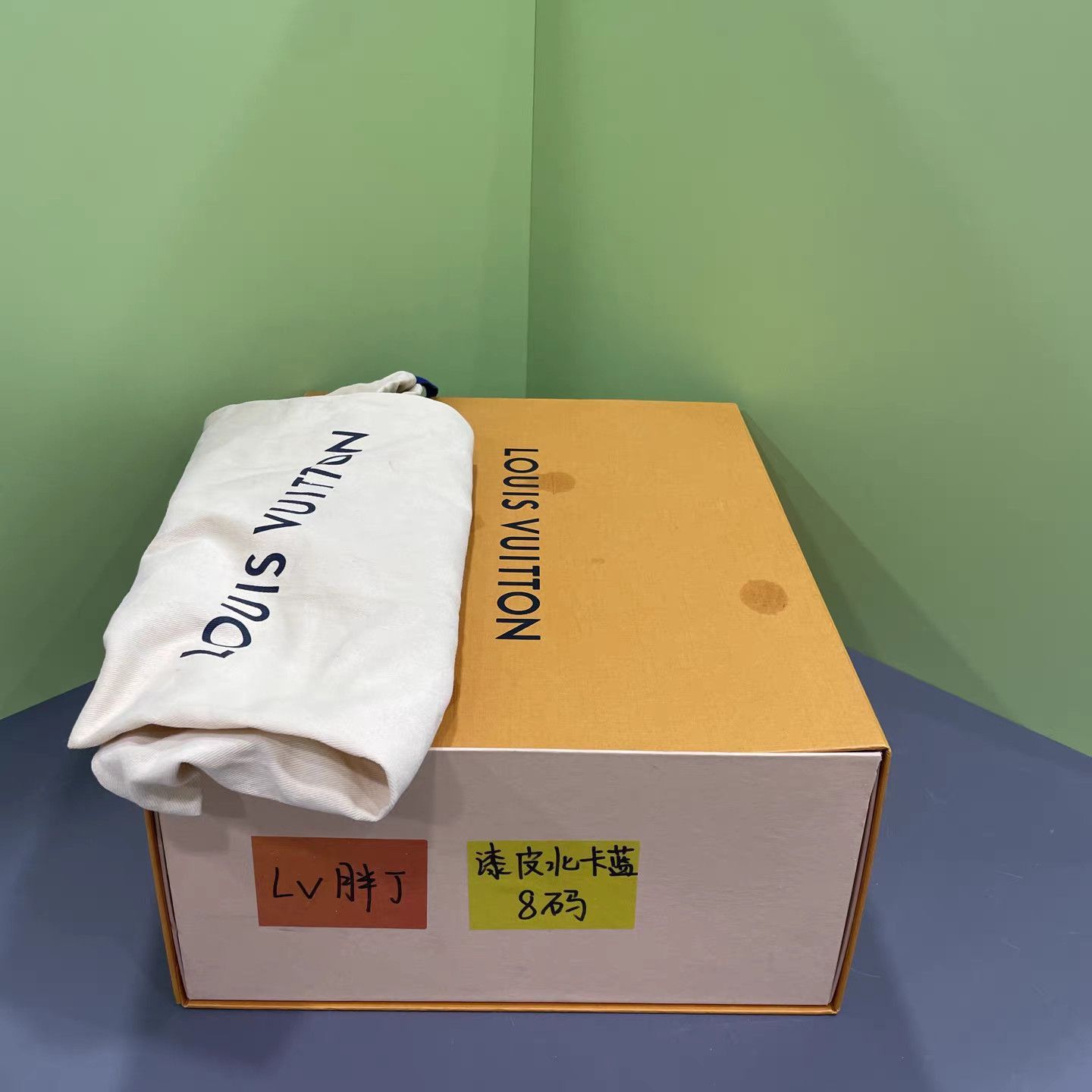 Louis Vuitton Blue Platform Sneakers with Teal Laces Size 8 Size US 8 / EU 41 - 9 Thumbnail