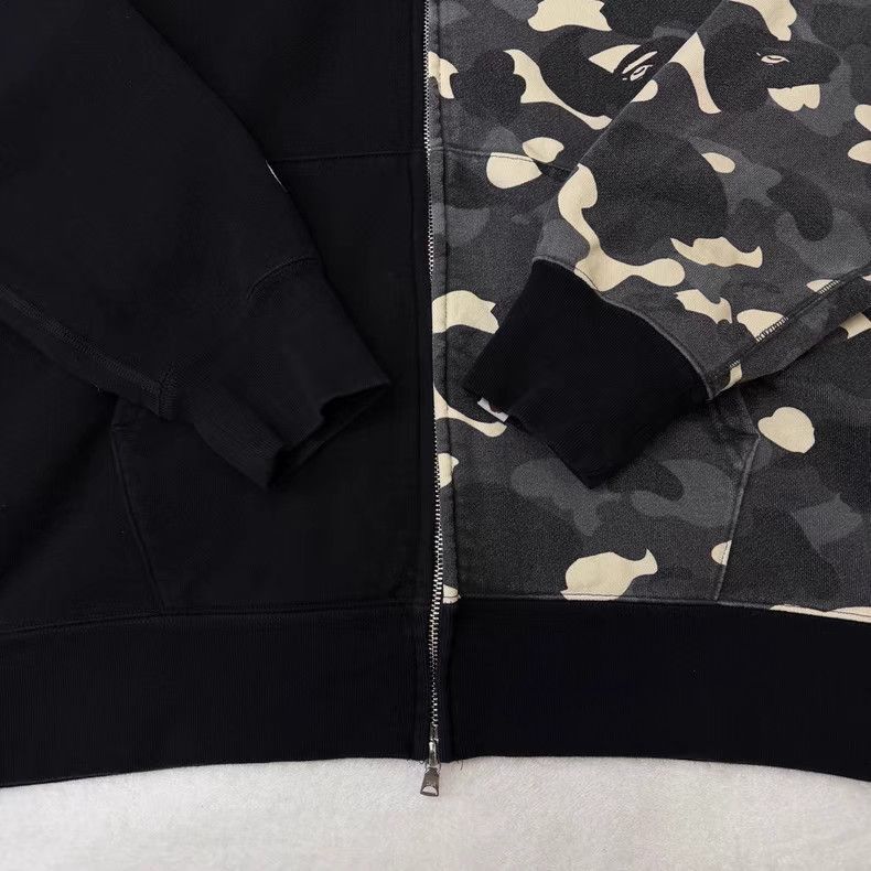 Bape Multi Camo Shark Graphic Zip-Up Hoodie Size US XXL / EU 58 / 5 - 2 Thumbnail