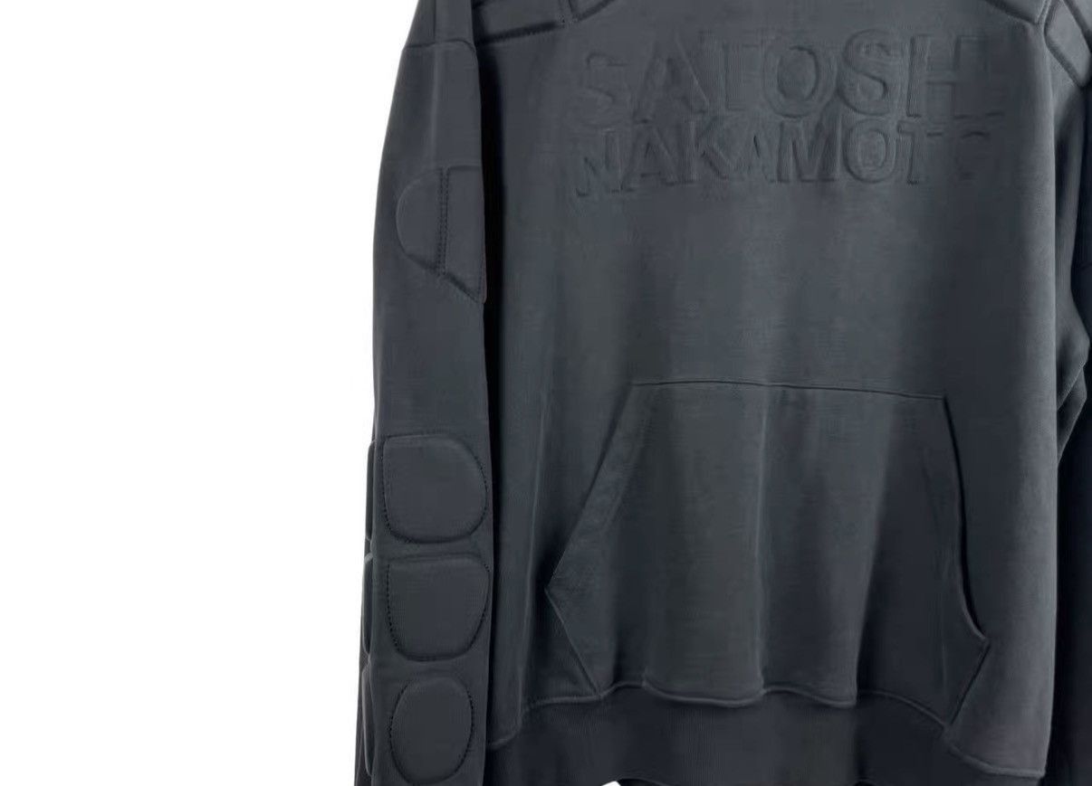 Satoshi Nakamoto Gray XL Hoodie with Embroidered Back Design Size US XL / EU 56 / 4 - 4 Thumbnail