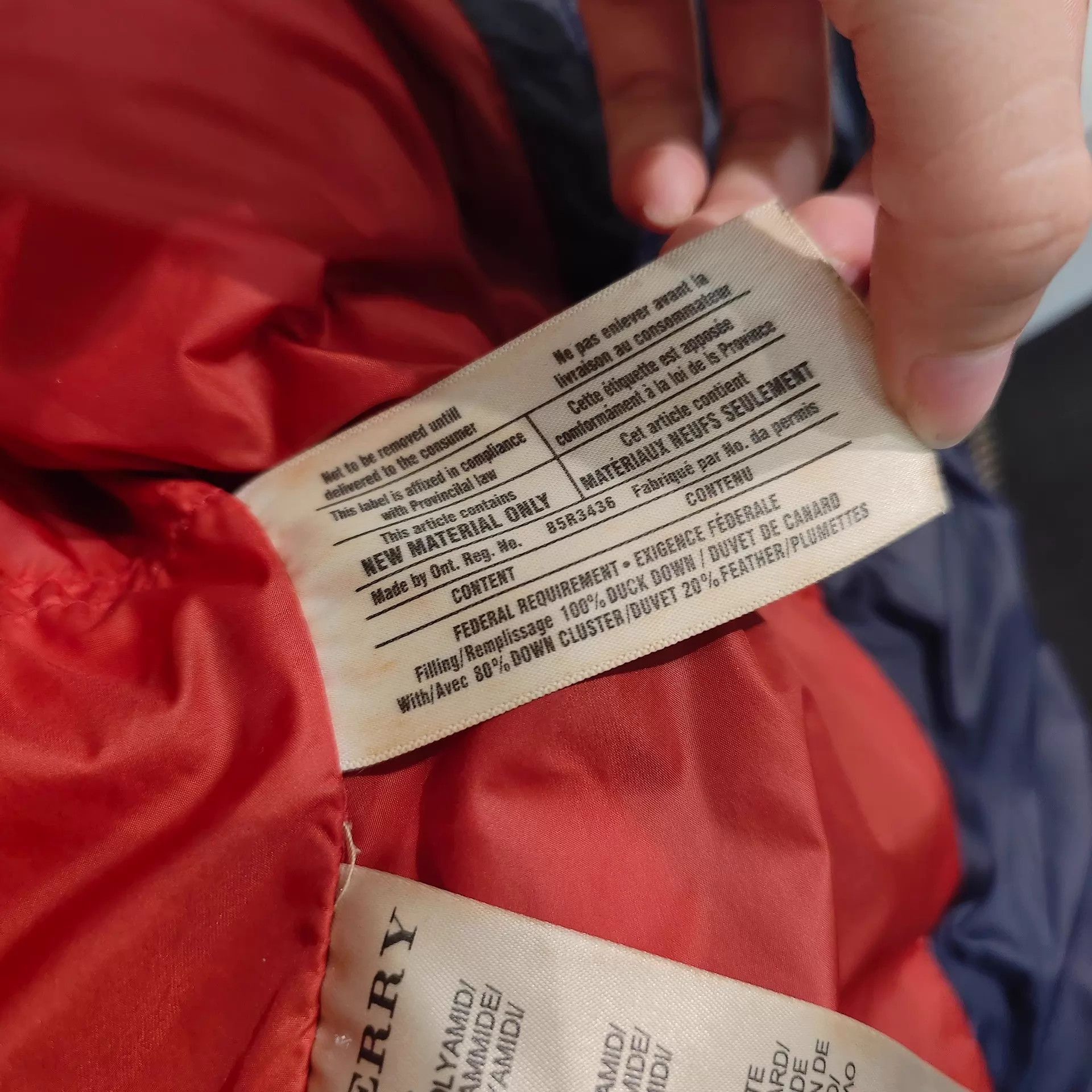 Burberry Blue Quilted Puffer Jacket Size US L / EU 52-54 / 3 - 5 Thumbnail