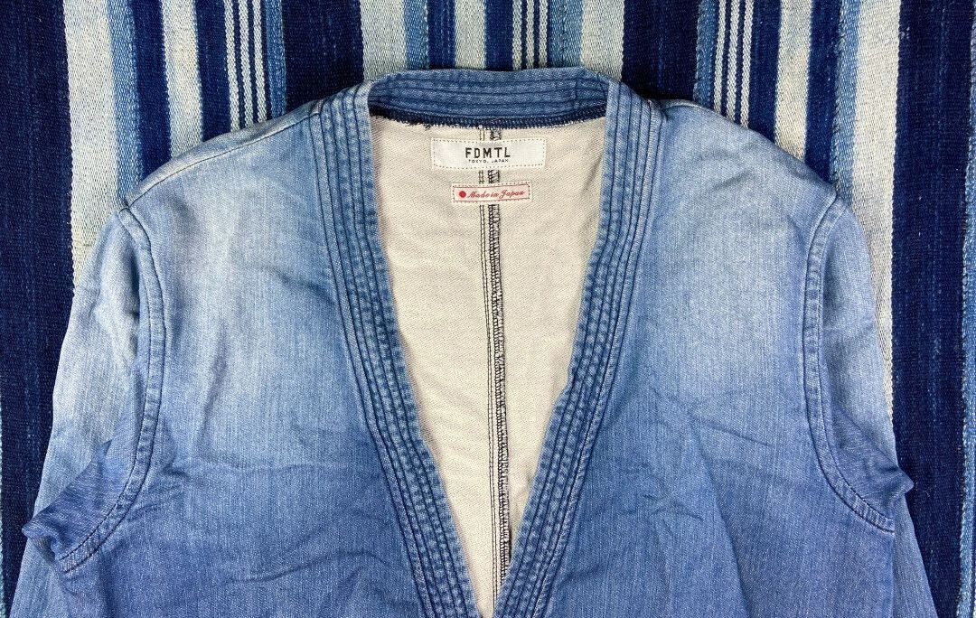FDMTL Blue Denim Button-Front Cardigan Jacket Size US M / EU 48-50 / 2 - 4 Thumbnail