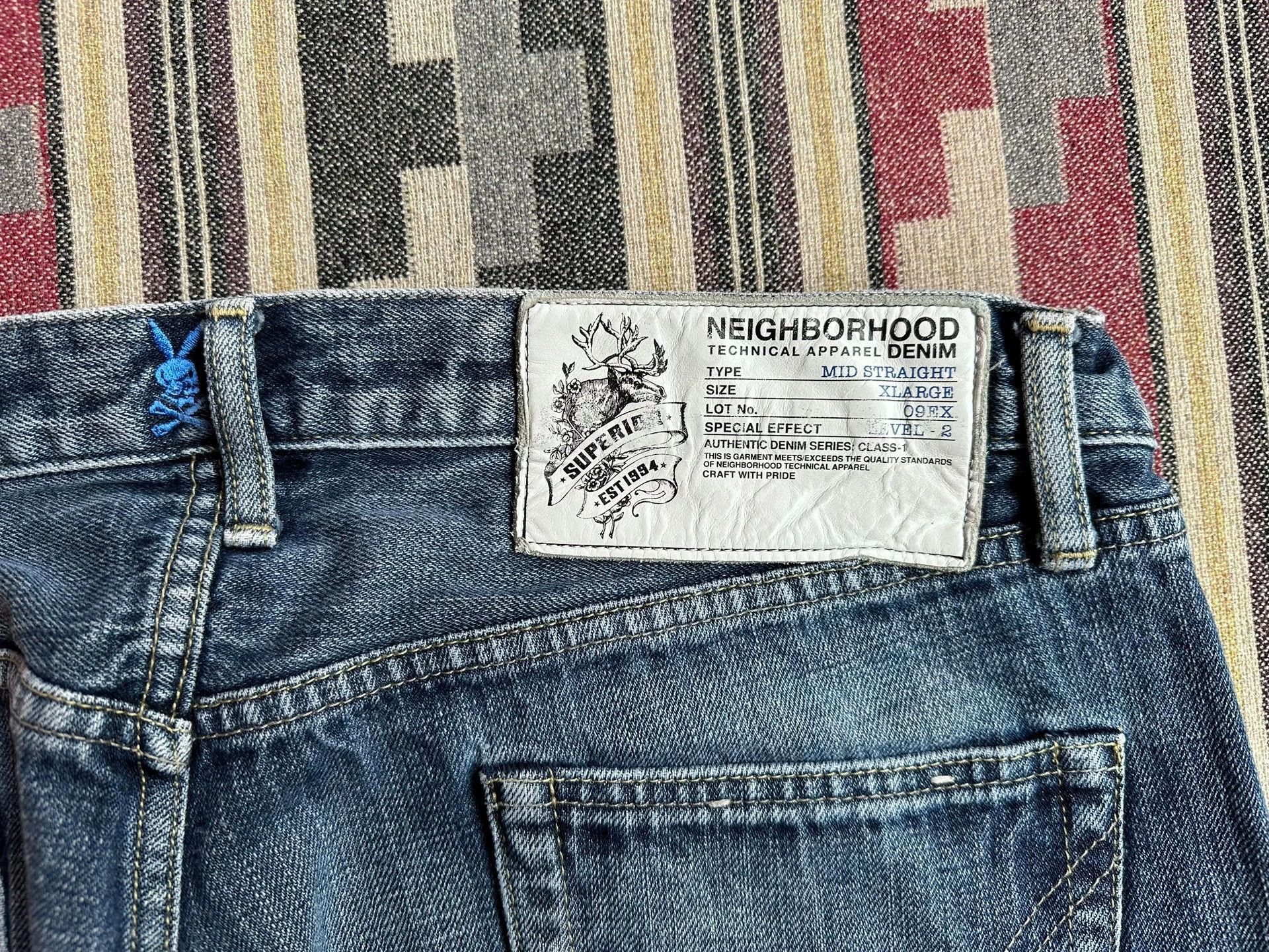 Neighborhood Blue Denim Straight-Leg Jeans Size US 36 / EU 52 - 7 Thumbnail