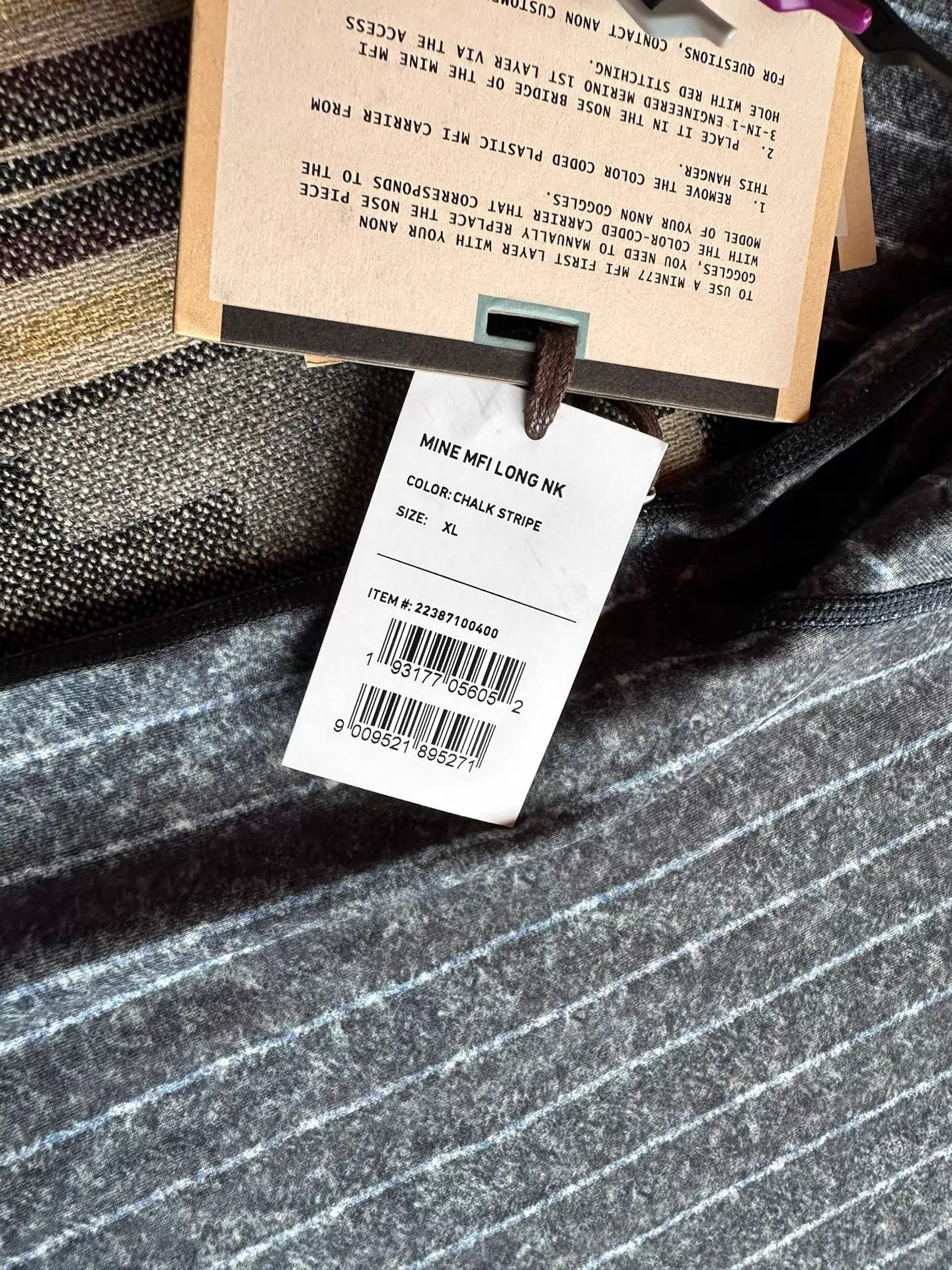 Burton Gray Striped Long Sleeve Turtleneck Top Size US XL / EU 56 / 4 - 5 Thumbnail