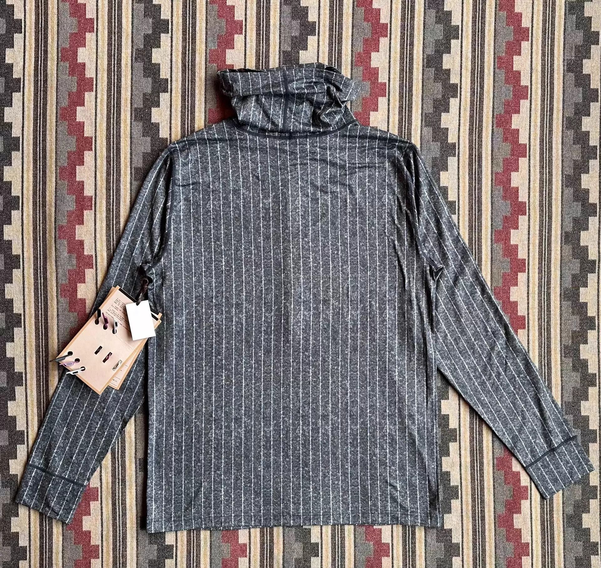 Burton Gray Striped Long Sleeve Turtleneck Top Size US XL / EU 56 / 4 - 2 Thumbnail