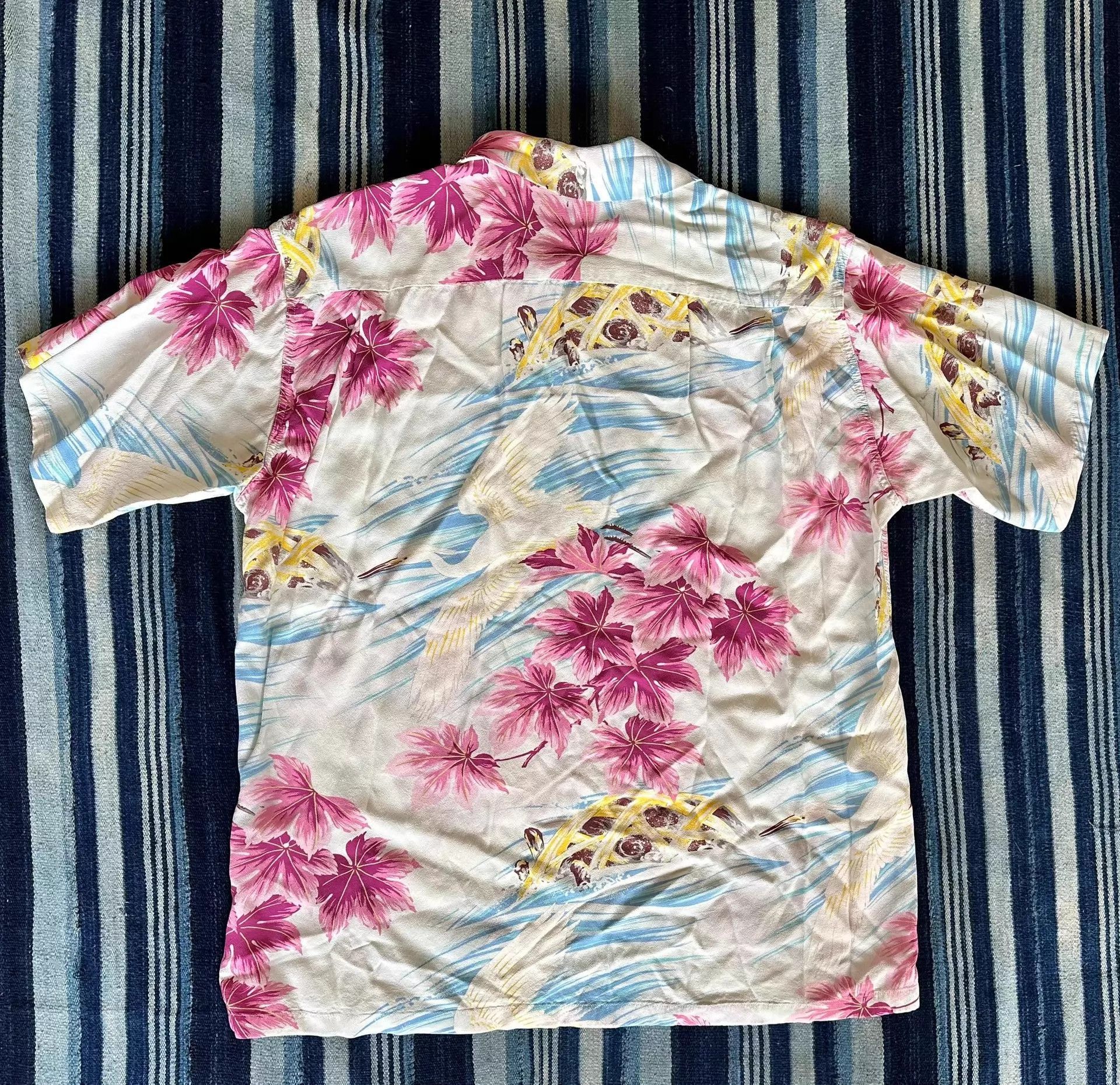 Sun Surf Multi Floral & Bird Print Short Sleeve Button-Up Size US M / EU 48-50 / 2 - 2 Thumbnail