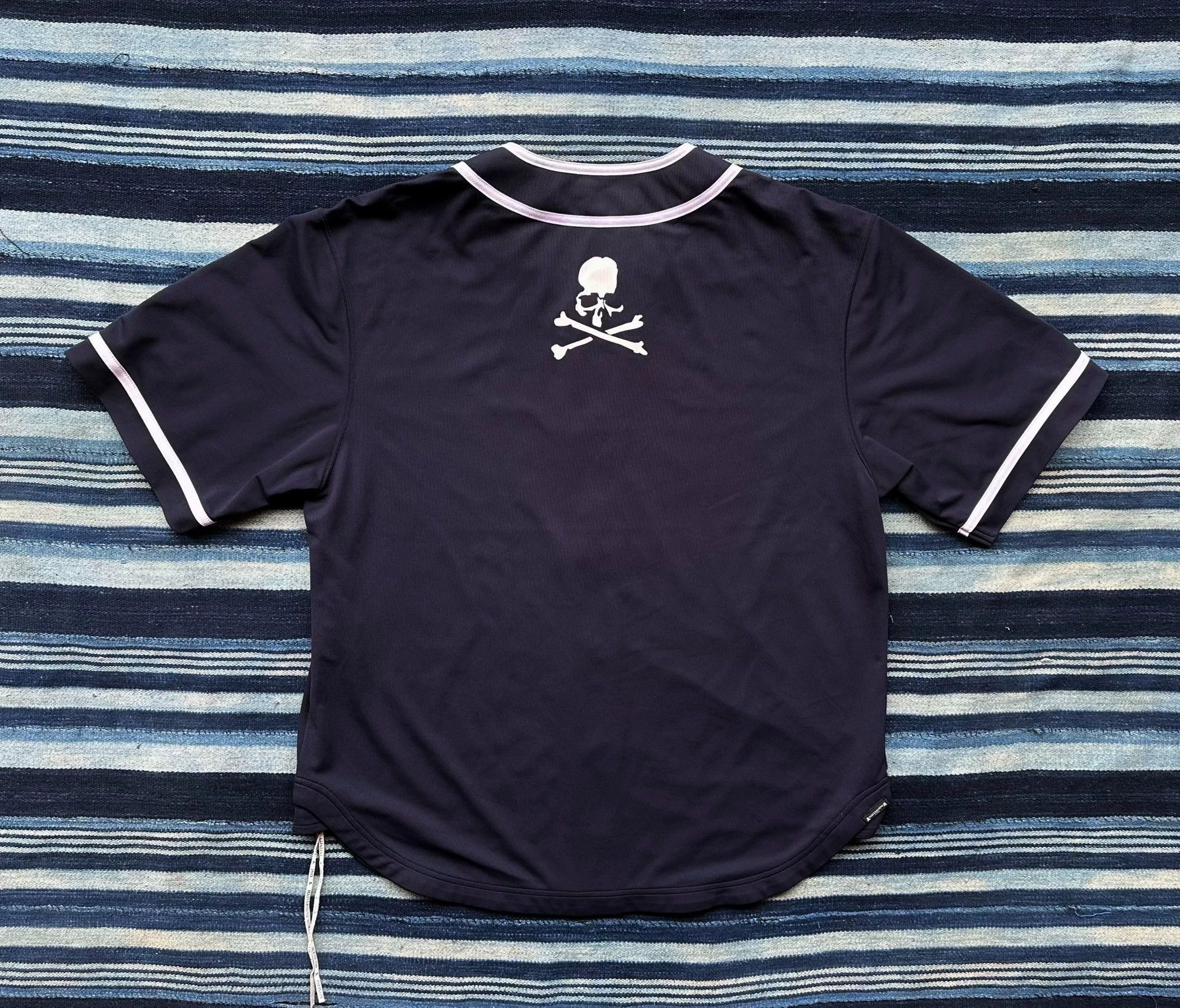 Mastermind World Black Short Sleeve Button-Front Jersey Top Size US S / EU 44-46 / 1 - 2 Thumbnail