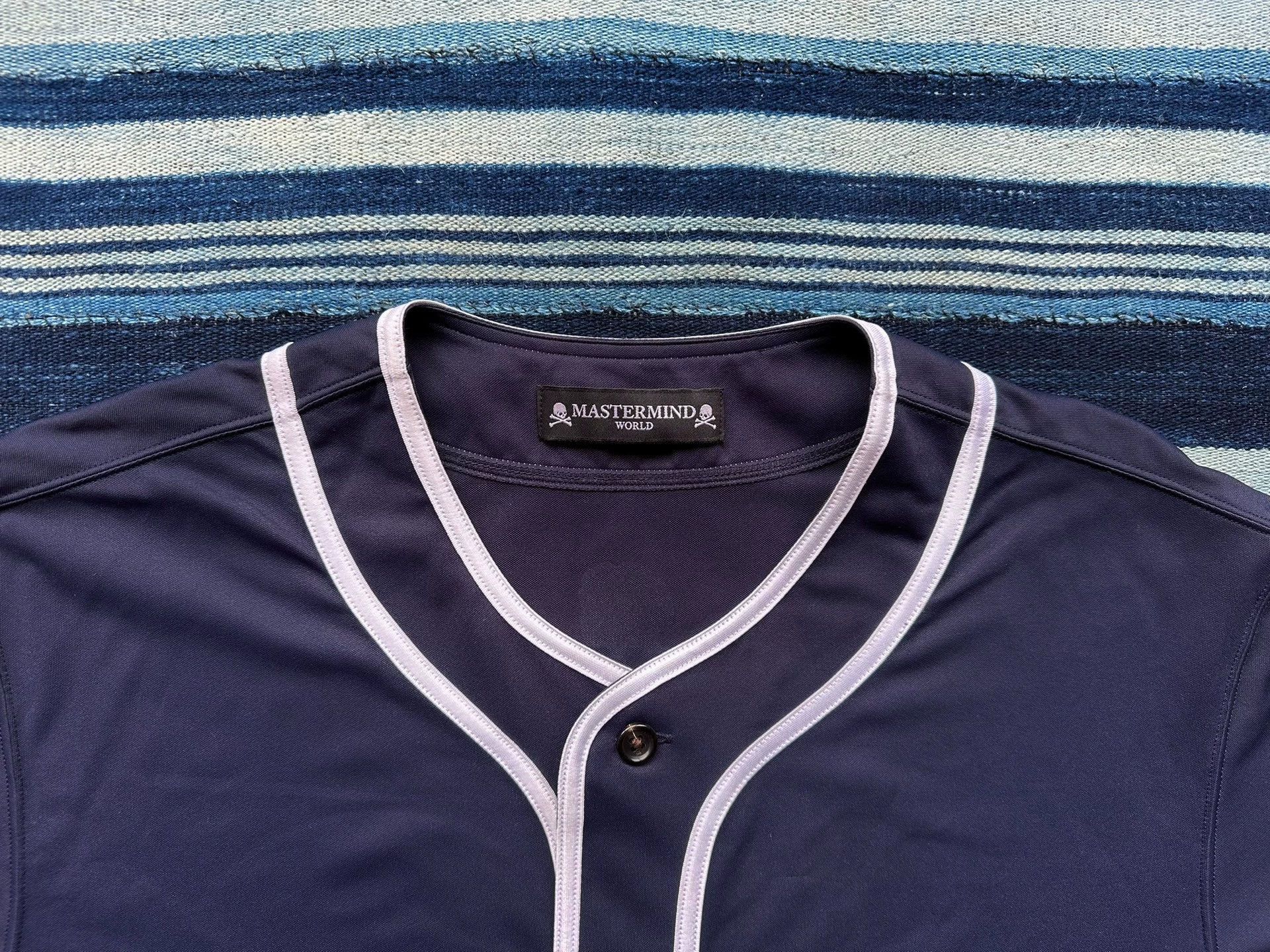 Mastermind World Black Short Sleeve Button-Front Jersey Top Size US S / EU 44-46 / 1 - 4 Thumbnail