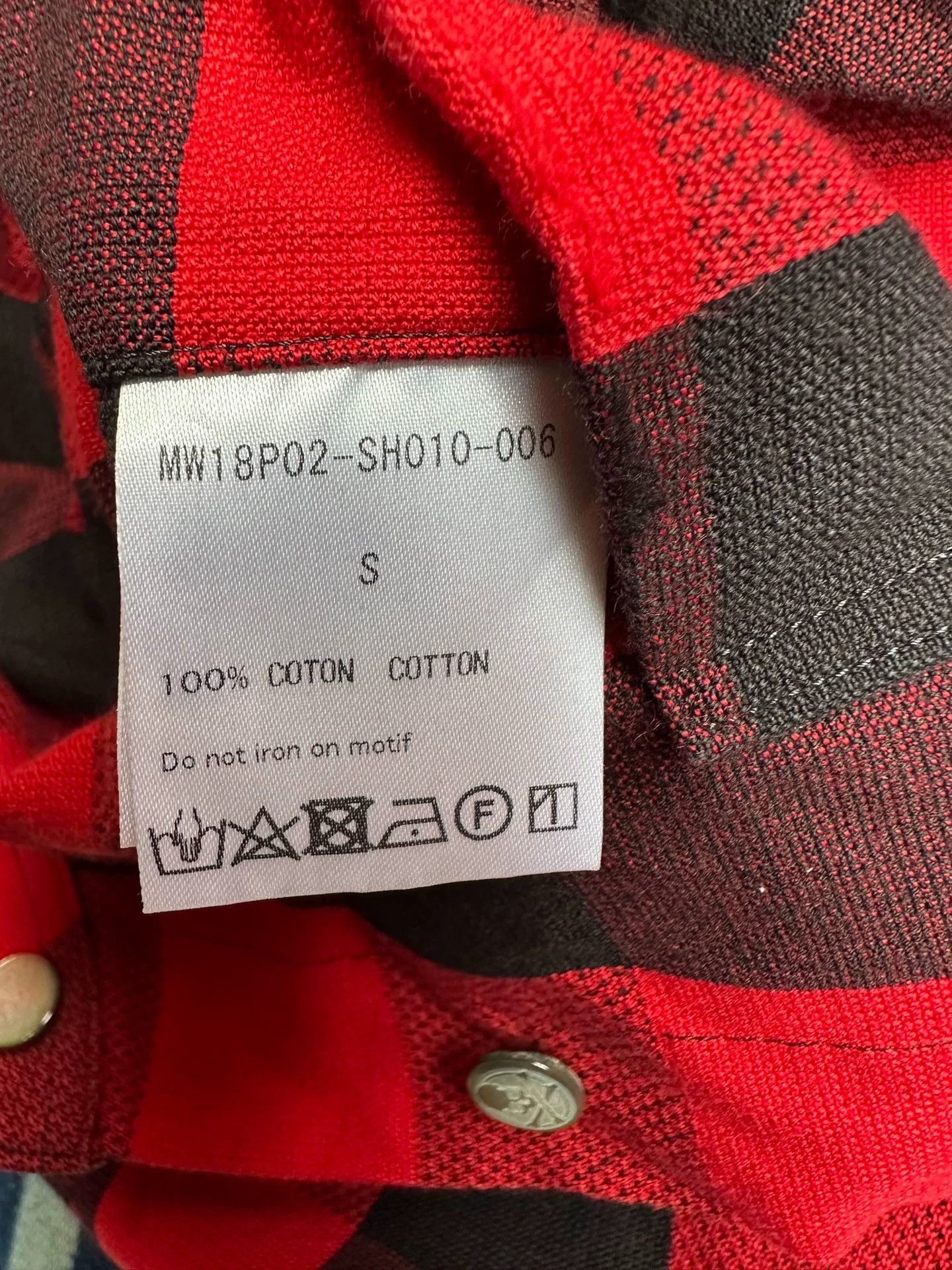 Mastermind Japan Red Black Plaid Distressed Button-Up Shirt Size US S / EU 44-46 / 1 - 6 Thumbnail
