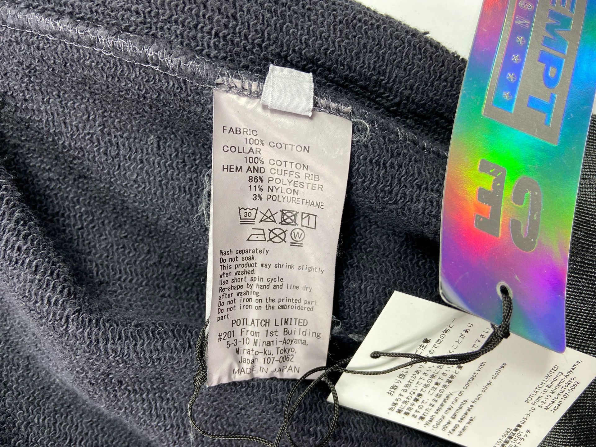 Cav Empt Gray Crewneck Sweatshirt with Striped Hem and Cuffs Size US L / EU 52-54 / 3 - 7 Thumbnail