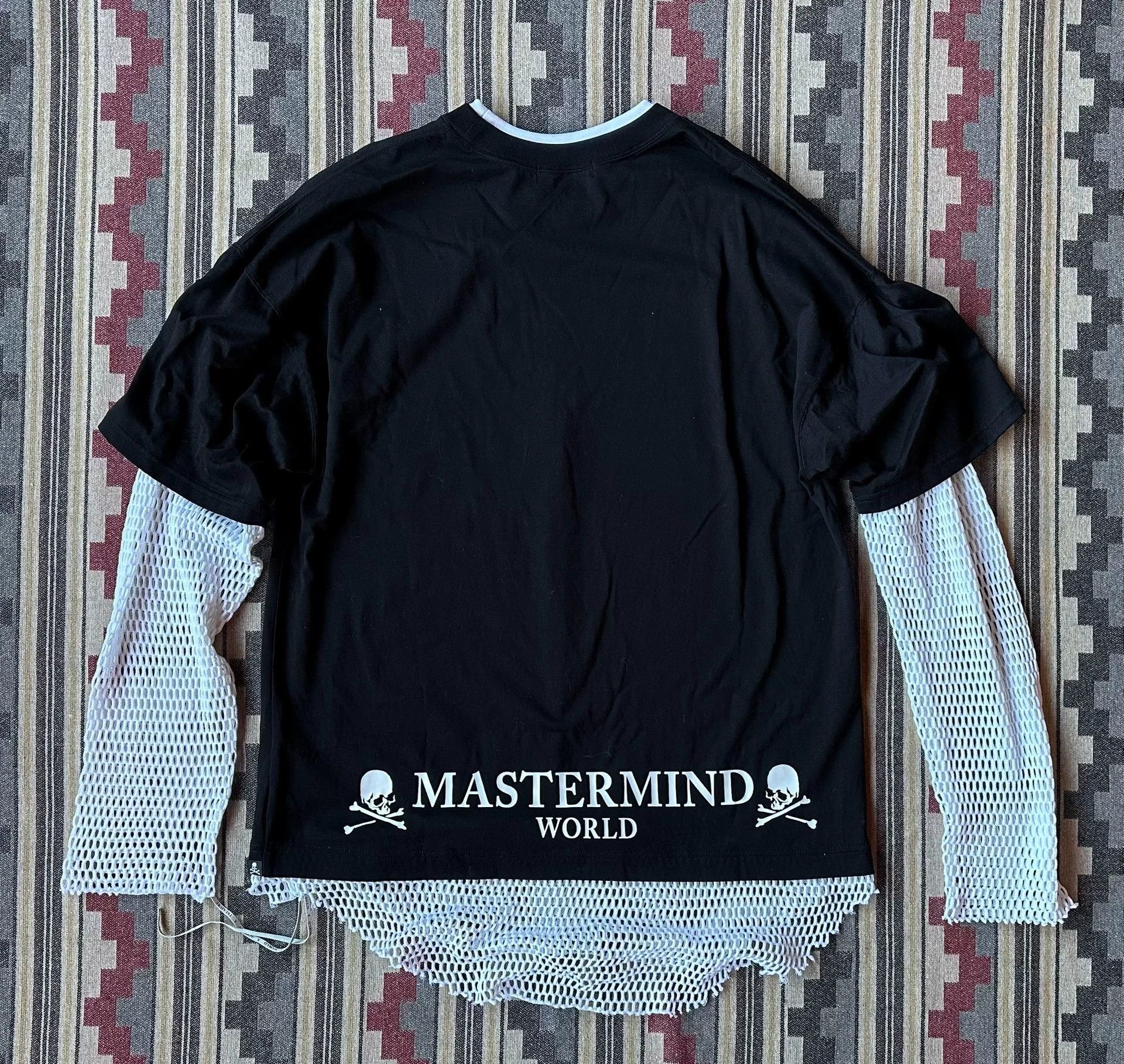 Mastermind World Black Skull Graphic Mesh Layered Long Sleeve Top Size US L / EU 52-54 / 3 - 2 Thumbnail