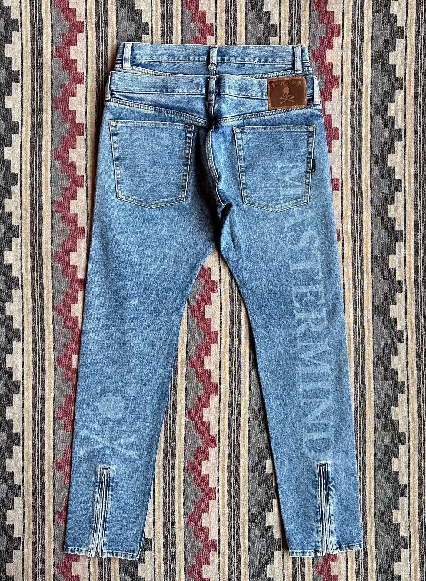Mastermind Japan Blue Denim Jeans with Ring Accents Size US 34 / EU 50 - 2 Thumbnail