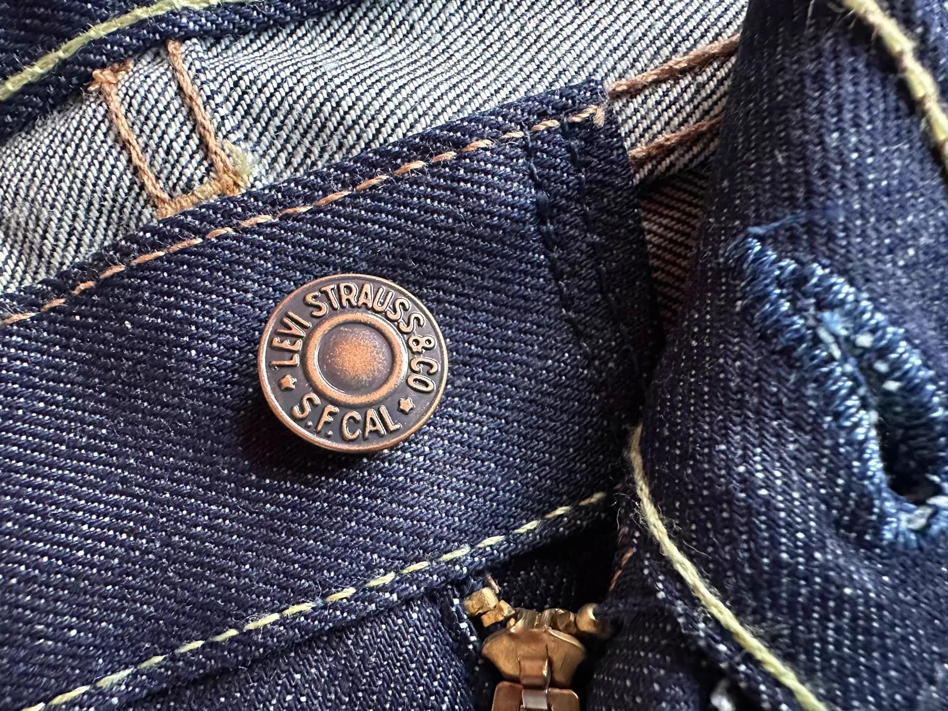 Levi's Blue Denim Pants - Size 34 Size US 34 / EU 50 - 5 Thumbnail