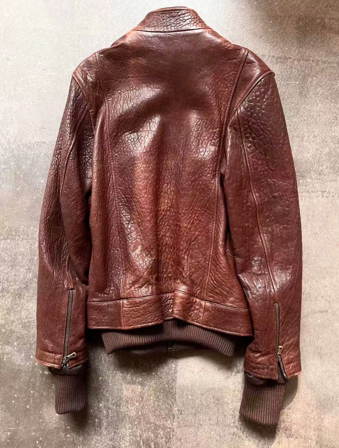 Dolce & Gabbana Dolce&Gabbana Distressed Double-Layer Leather Jacket Size US S / EU 44-46 / 1 - 2 Thumbnail