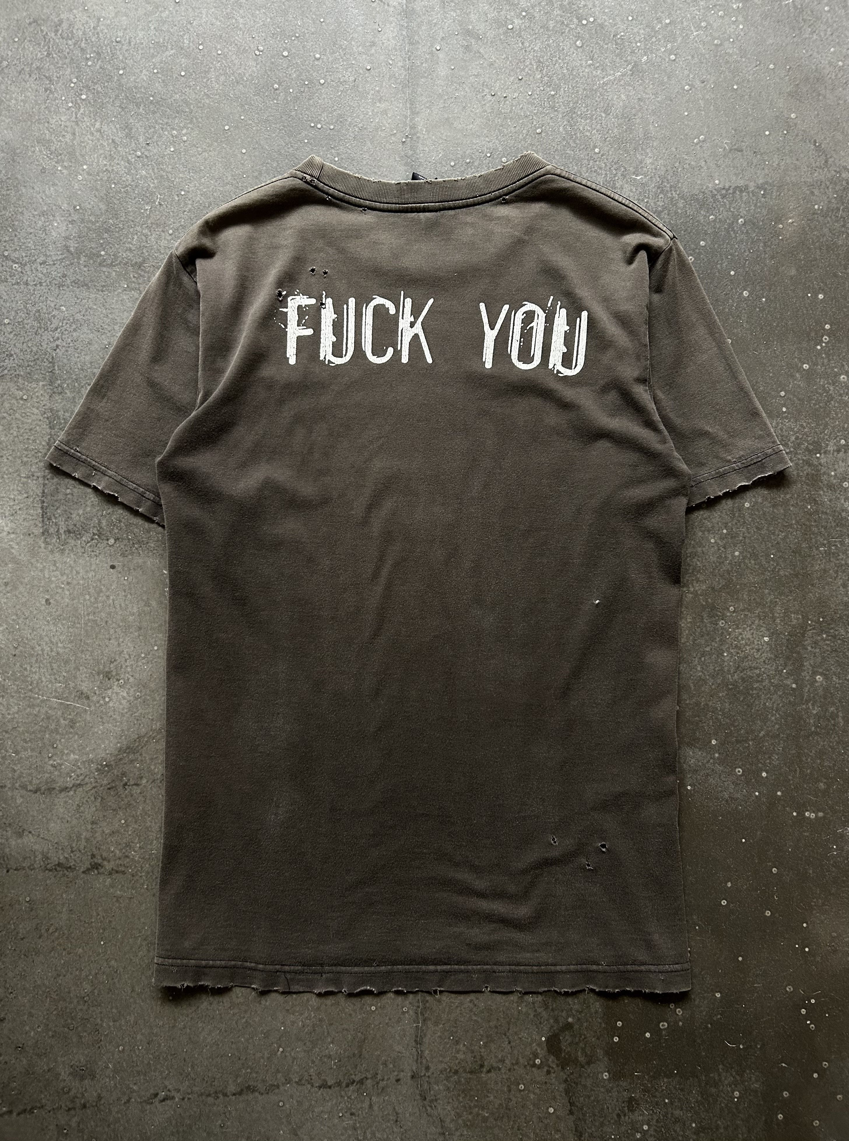 DEN IM by SIKI IM Number (N)ine 04ss Slogan Distressed Tee Size US M / EU 48-50 / 2 - 2 Thumbnail