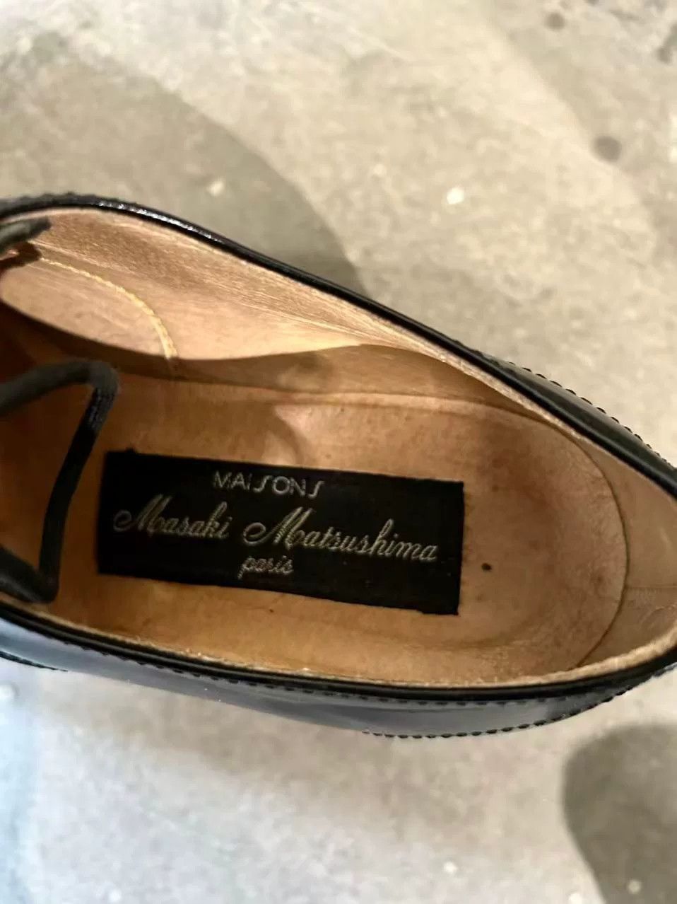 Masaki Matsushima Masaki Matsushima 1994 Wooden Sole Leather Boots Size US 7 / IT 37 - 8 Thumbnail