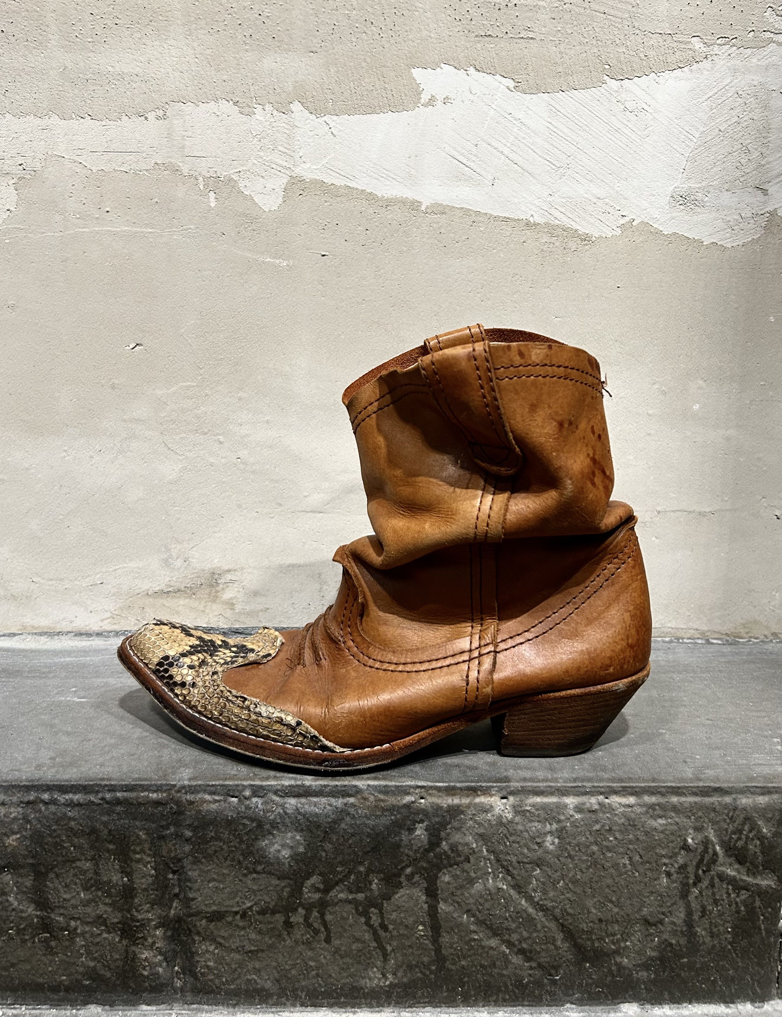 Junya Watanabe Junya Watanabe Man 00s Snakeskin Pointed-Toe Boots Size US 7 / EU 40 - 6 Thumbnail