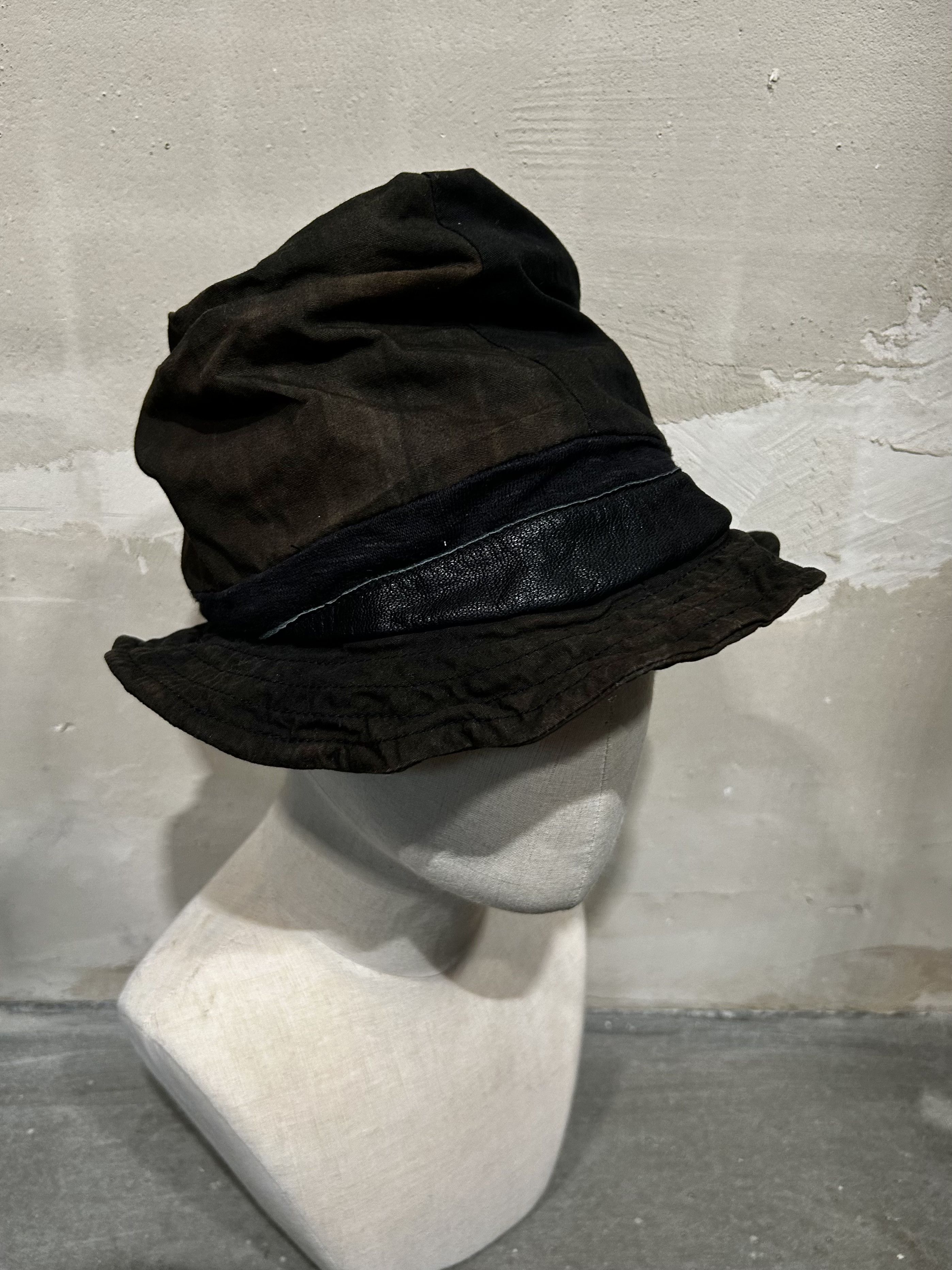 14th Addiction 14th Addiction Patchwork Leather Fedora Size ONE SIZE - 3 Thumbnail