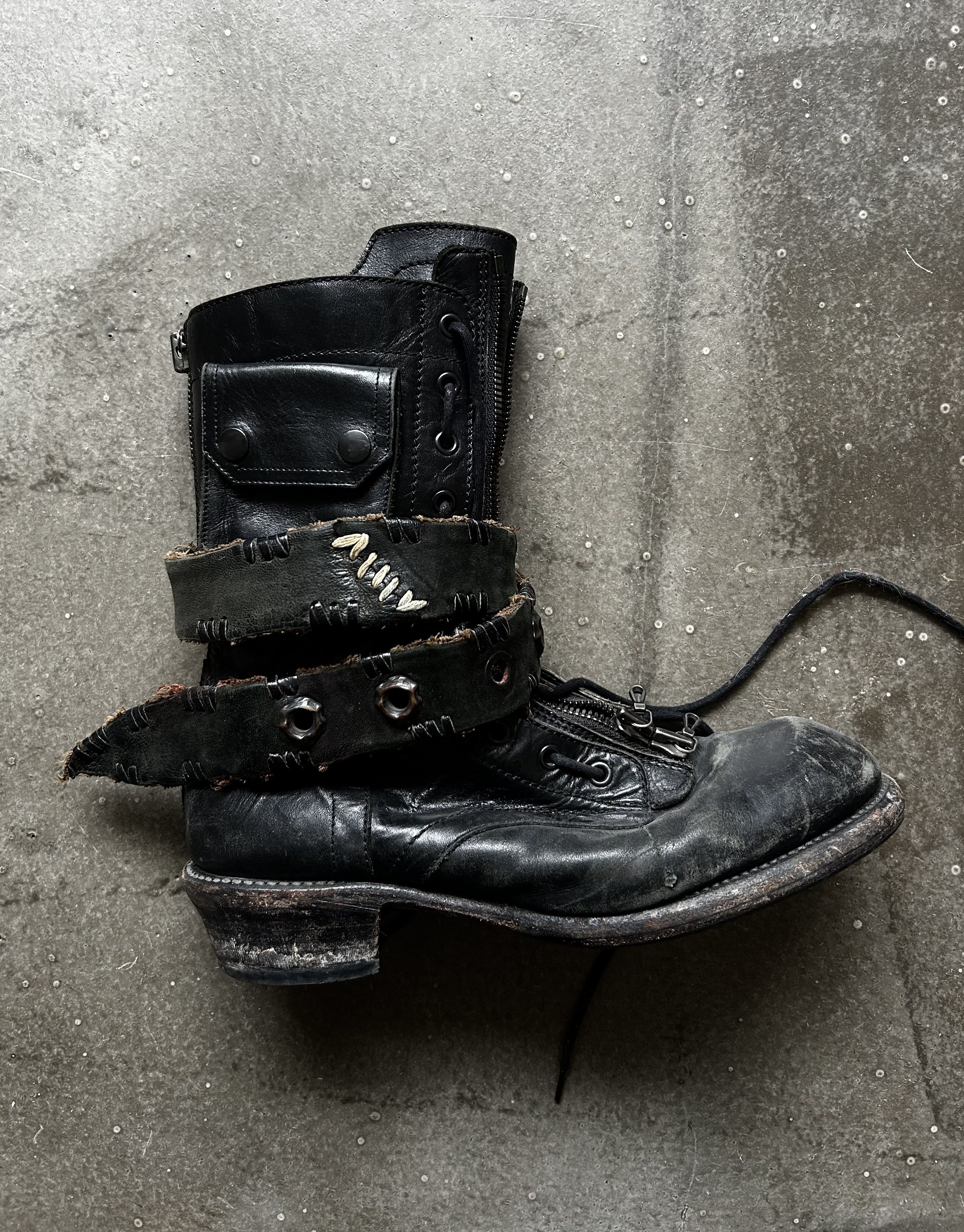 14th Addiction 14th Addiction Early Handcrafted Lace-Up Boots Size ONE SIZE - 7 Thumbnail