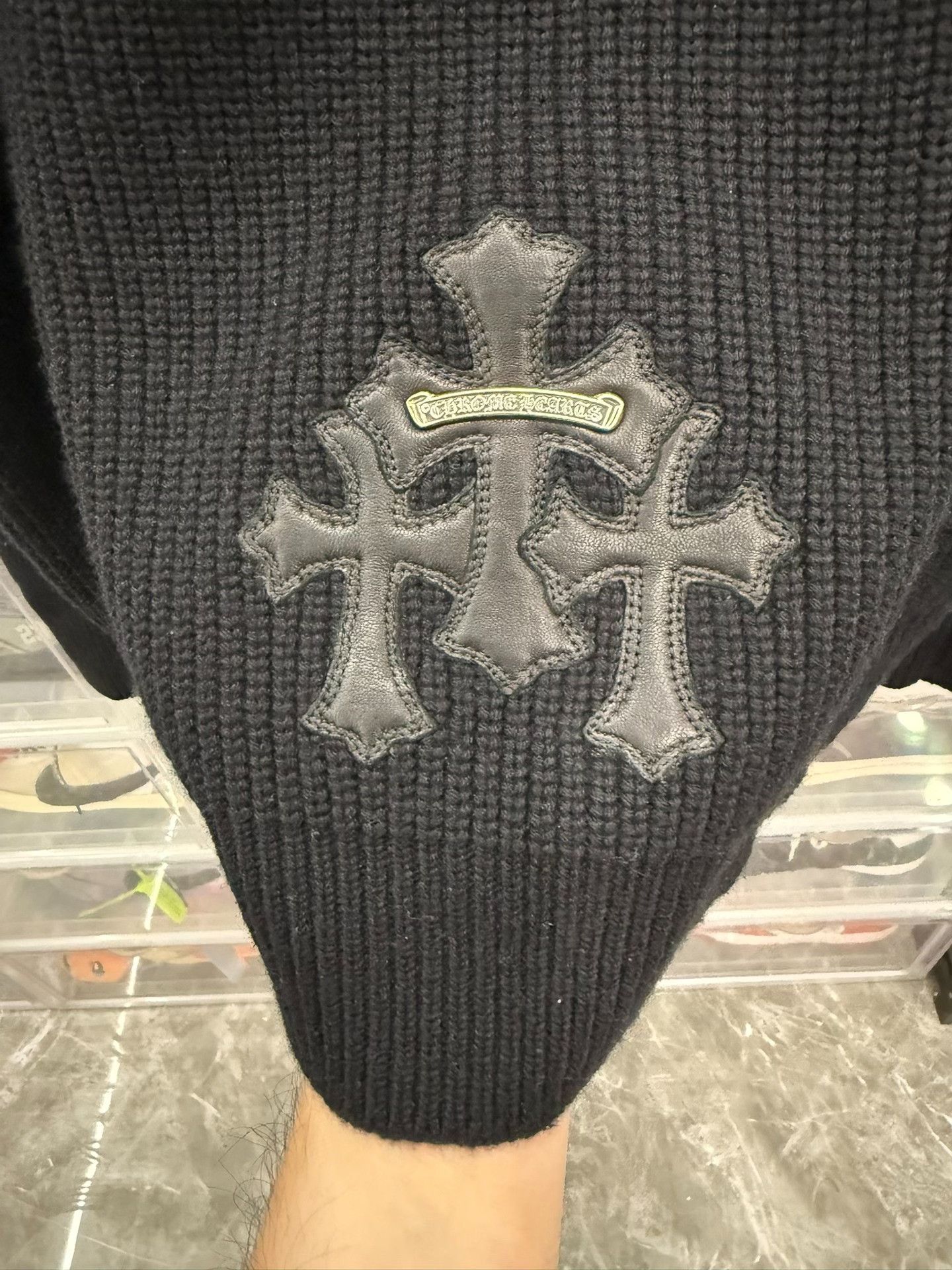 Chrome Hearts Chrome Hearts Cross Half-Zip Black Sweater Size US L / EU 52-54 / 3 - 4 Thumbnail