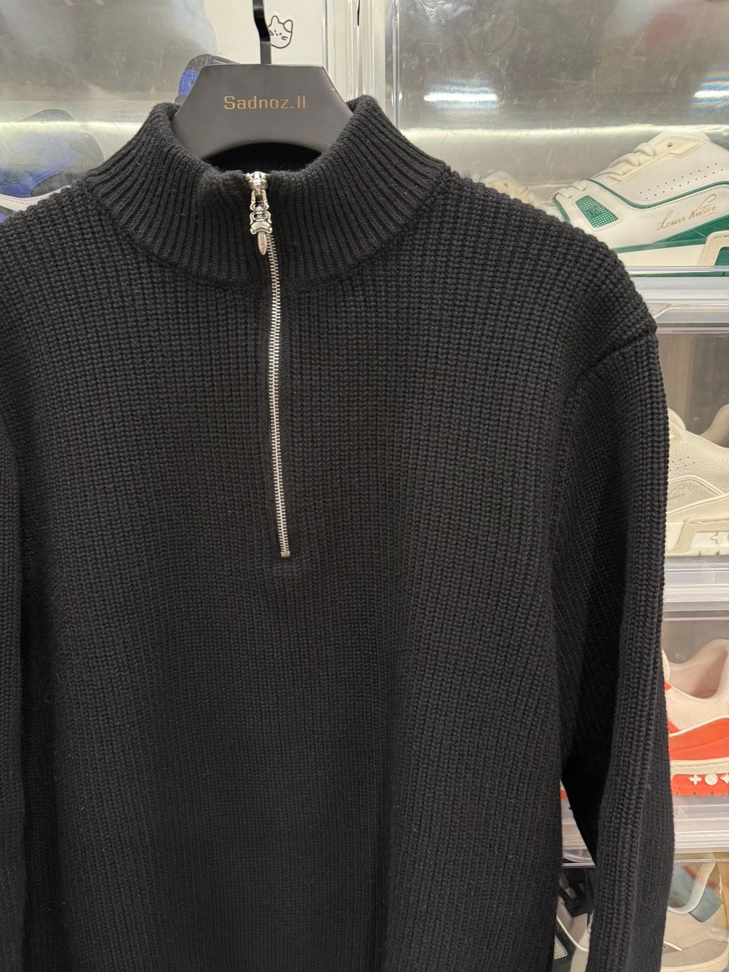 Chrome Hearts Chrome Hearts Cross Half-Zip Black Sweater Size US L / EU 52-54 / 3 - 2 Thumbnail