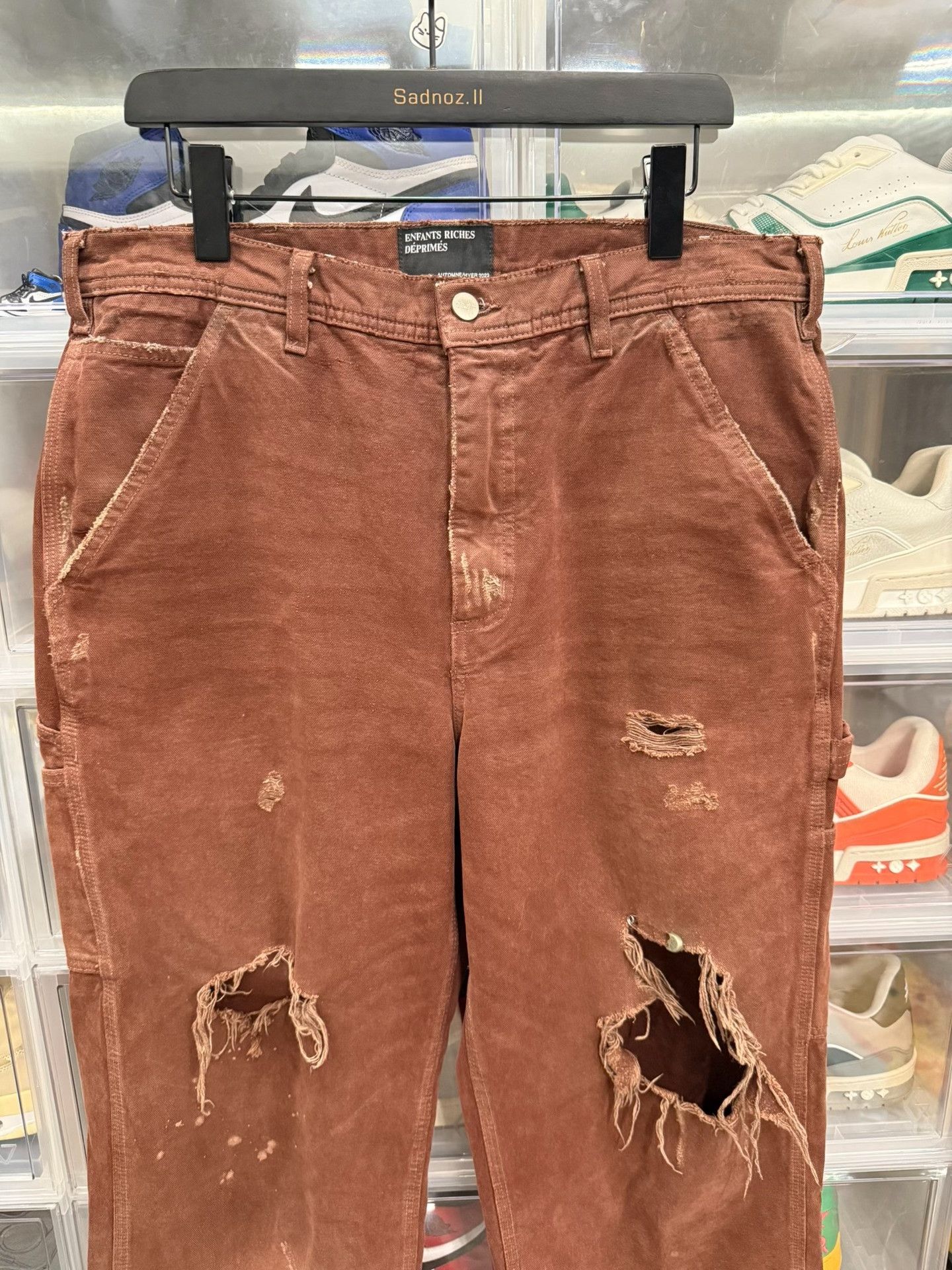 Enfants Riches Deprimes ERD 23FW Distressed Safety Pin Cargo Pants Size US 34 / EU 50 - 2 Thumbnail